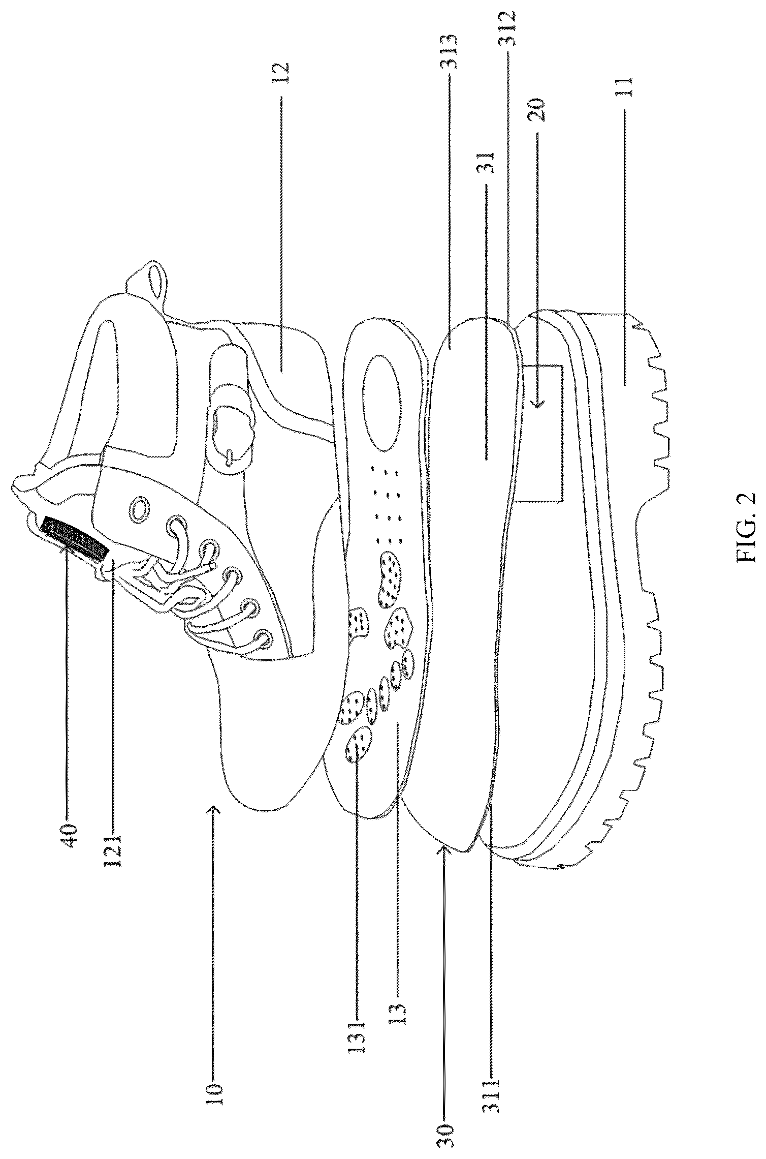 Patent US12102181 Figure 2 – Heating shoe