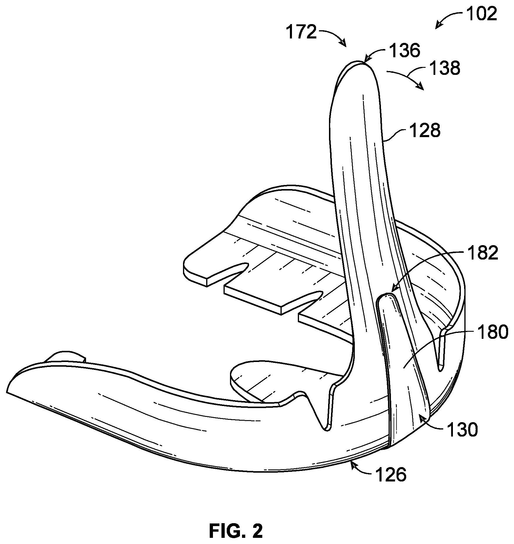 Patent US12102184 Figure 2 – Footwear heel insert