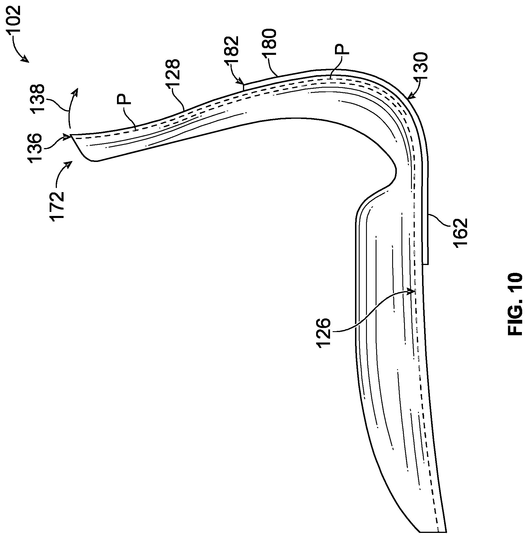 Patent US12102184 Figure 9 – Footwear heel insert