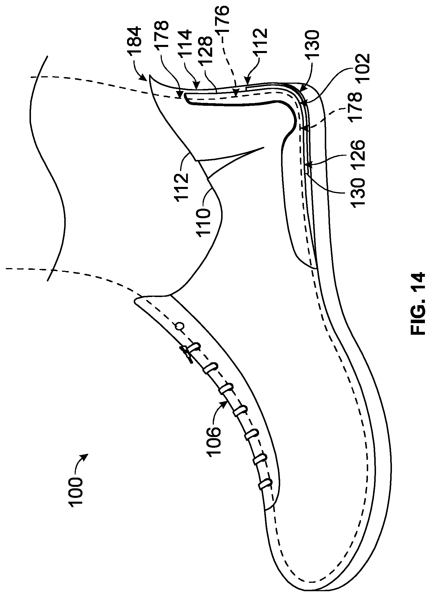 Patent US12102184 Figure 13 – Footwear heel insert