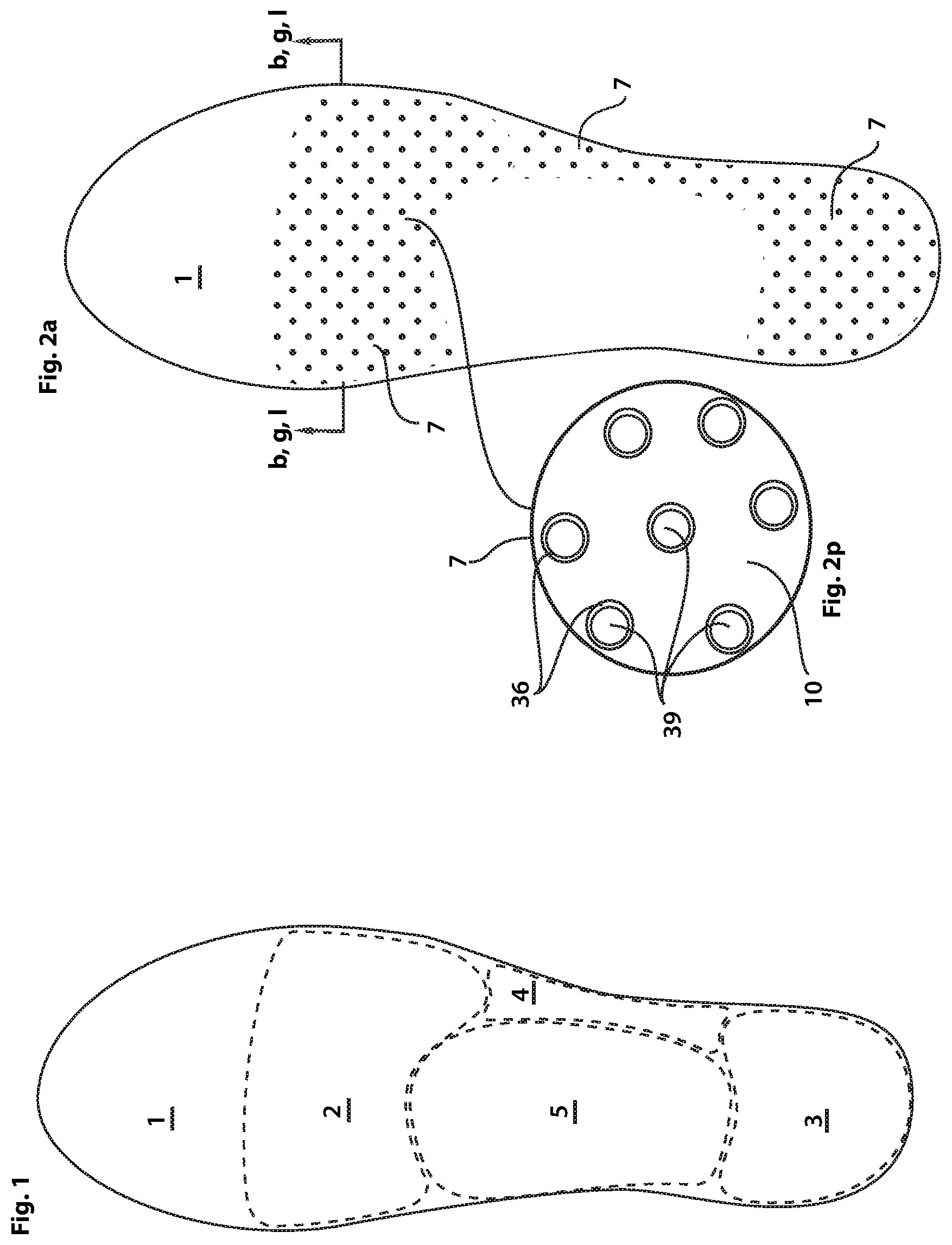 Patent US12102185 Figure 1 – Random variable stimulus insoles and footwear to optimize human neuromuscular gait mechanics
