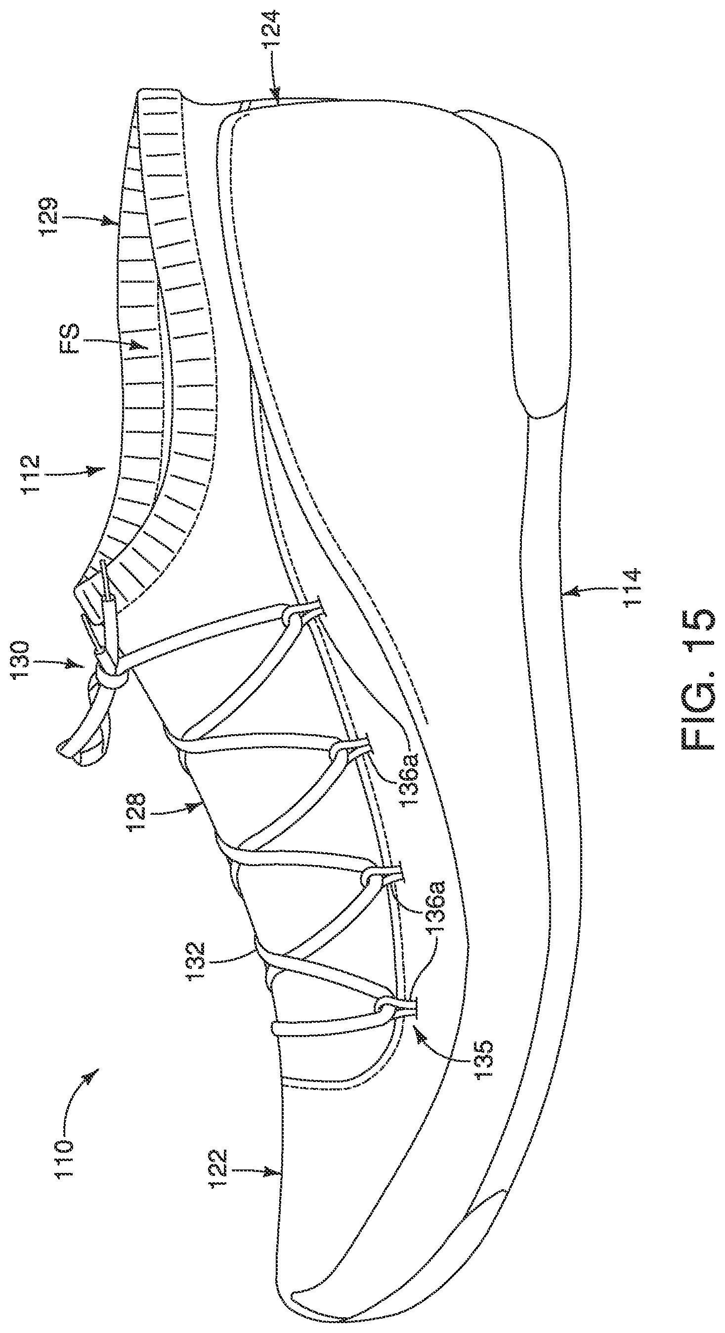Patent US12102189 Figure 11 – Upper for shoe