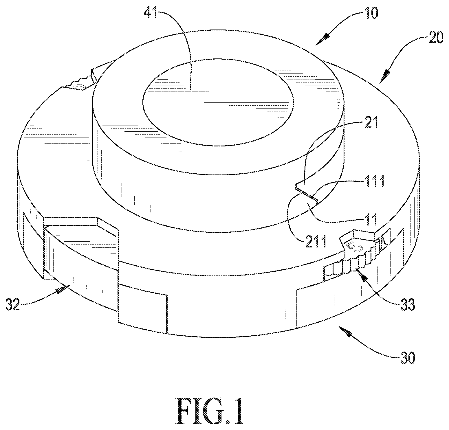 Patent US12102192 Figure 1 – Magnetic buckle device