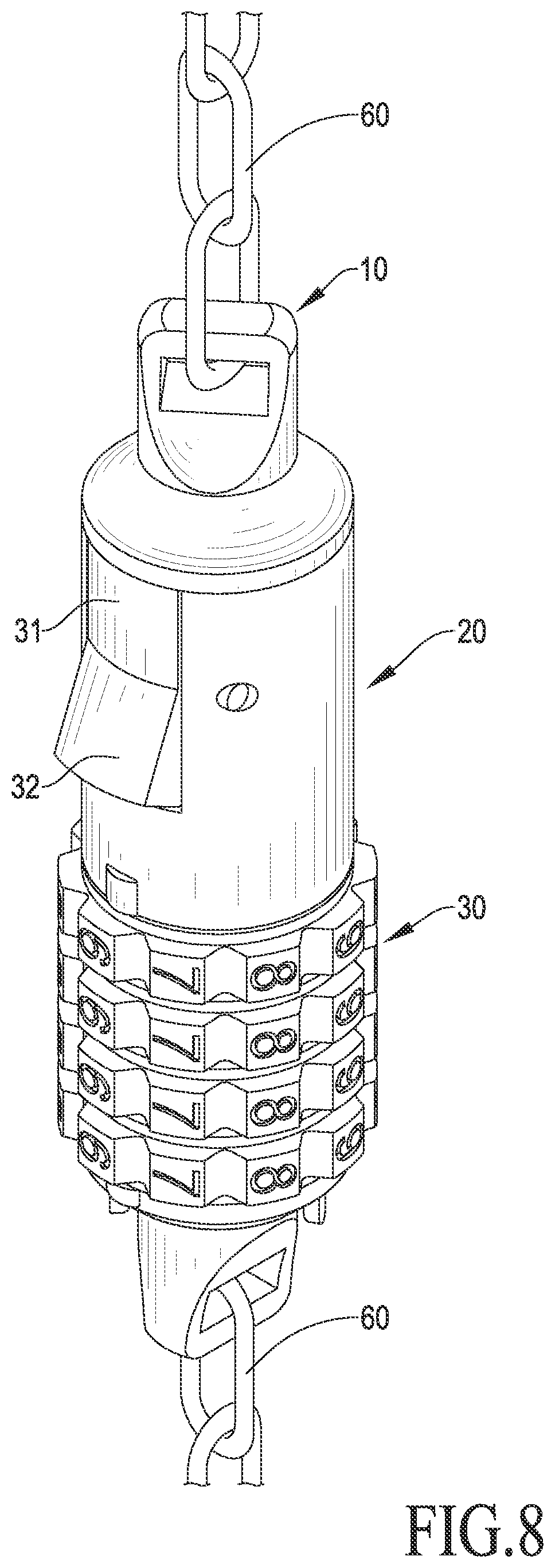 Patent US12102192 Figure 8 – Magnetic buckle device
