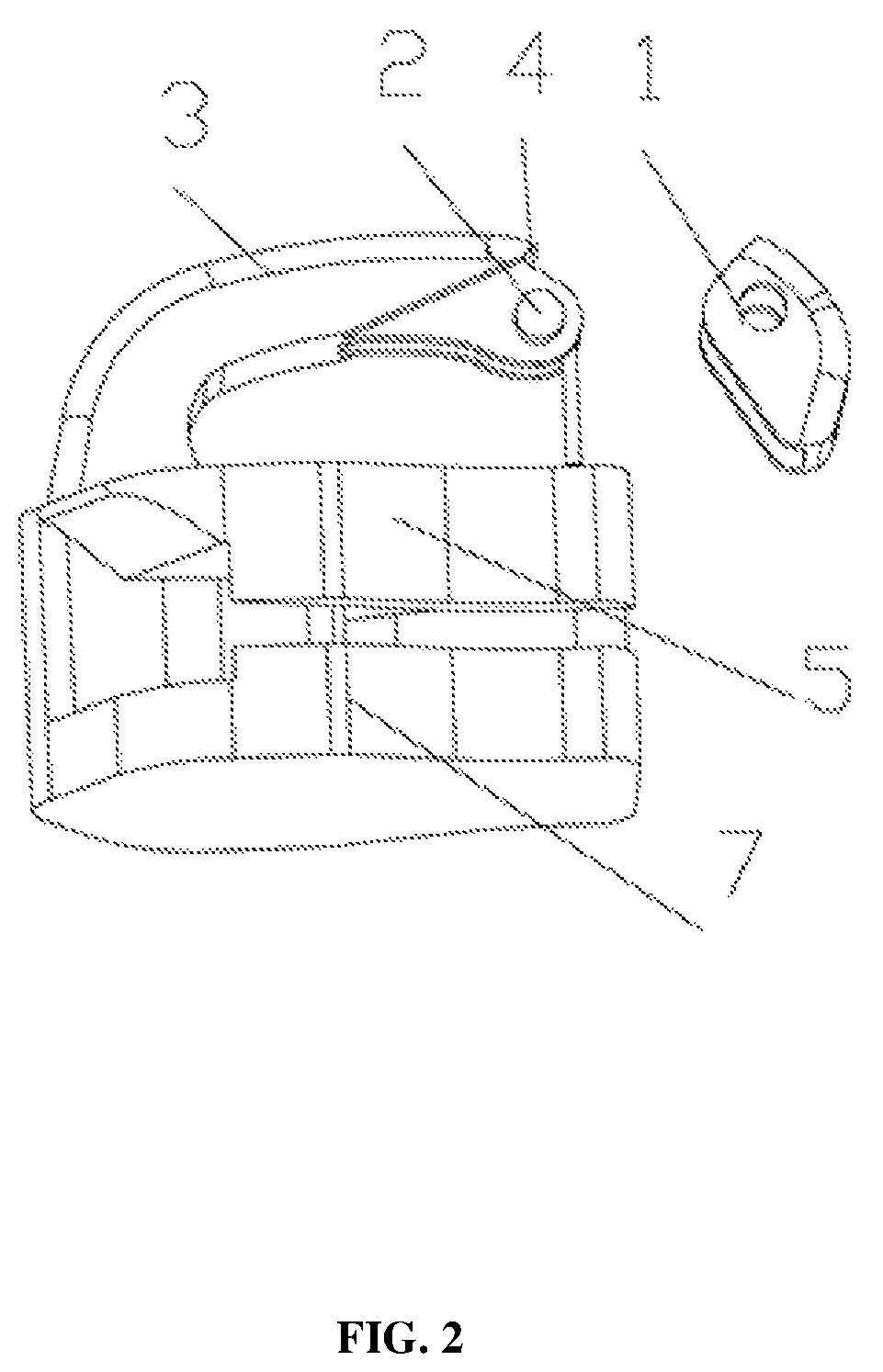 Patent US12102194 Figure 2 – Zipper pull capable of being quickly assembled with pull tab