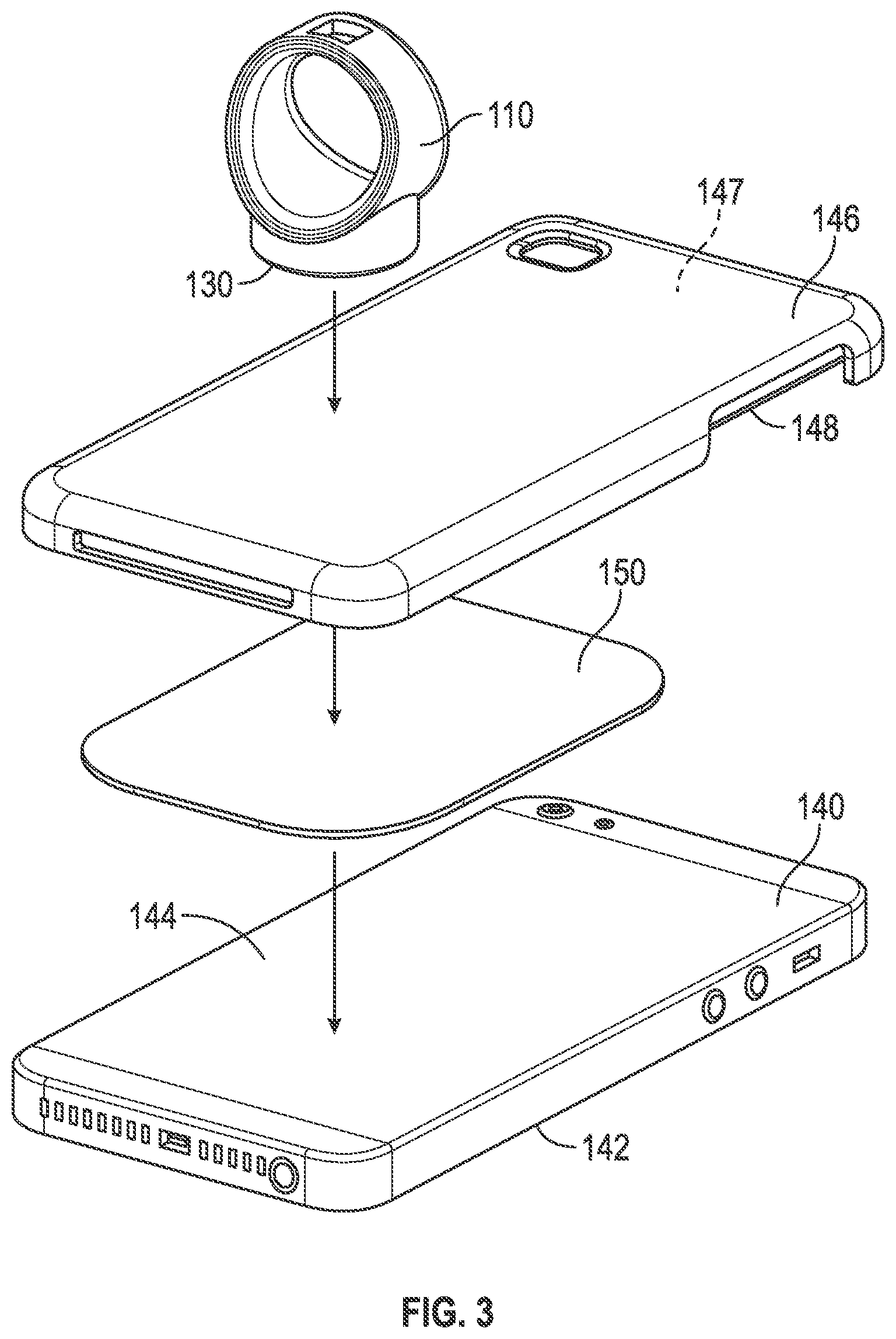 Patent US12102196 Figure 3 – Finger ring with magnet for holding an electronic device