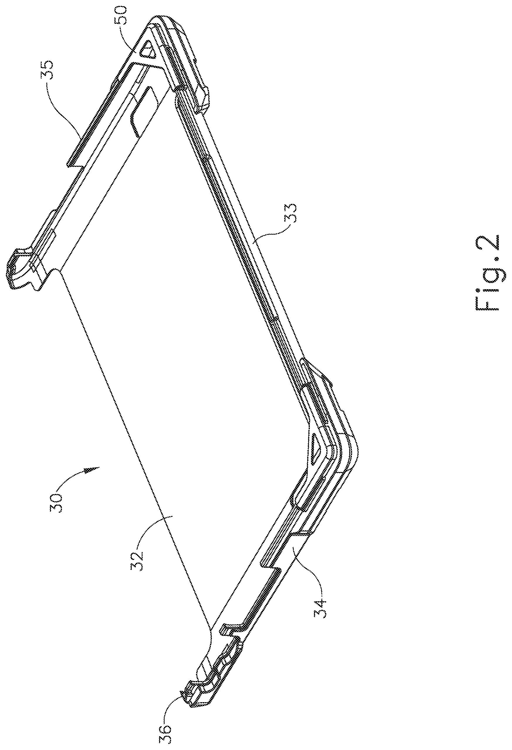 Patent US12102198 Figure 2 – Protective cover for laptop computer
