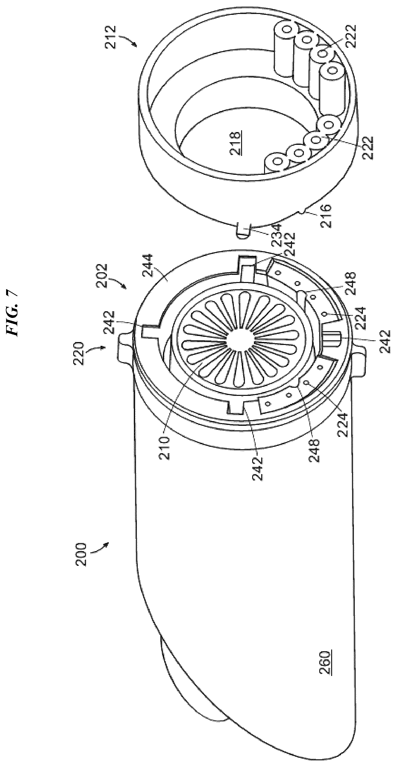 Patent US12102205 Figure 5 – Hair care appliance with powered attachment
