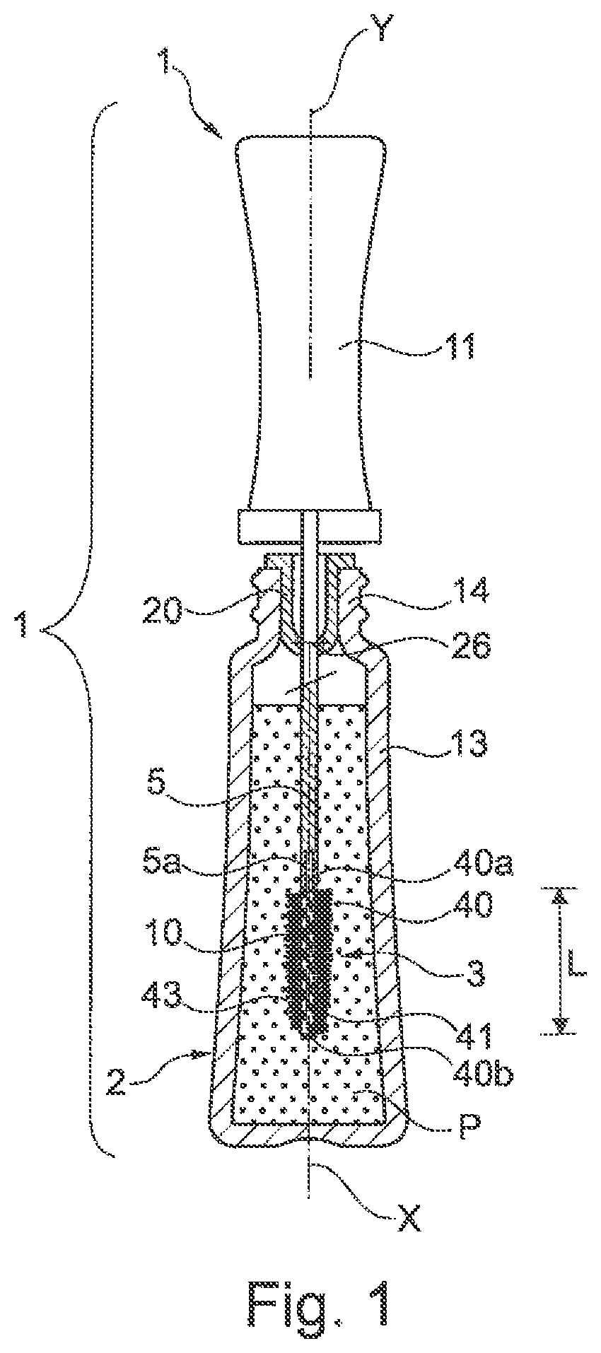 Patent US12102208 Figure 1 – Brush for applying a product to the eyelashes and/or eyebrows