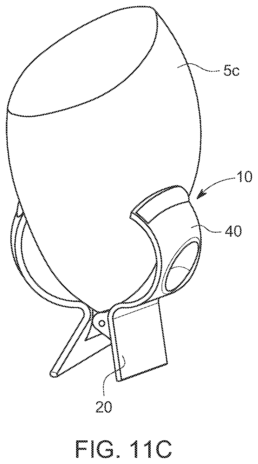 Patent US12102209 Figure 5 – Beauty sponge gripper and stand