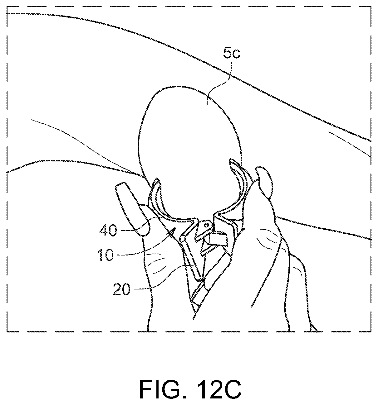 Patent US12102209 Figure 7 – Beauty sponge gripper and stand