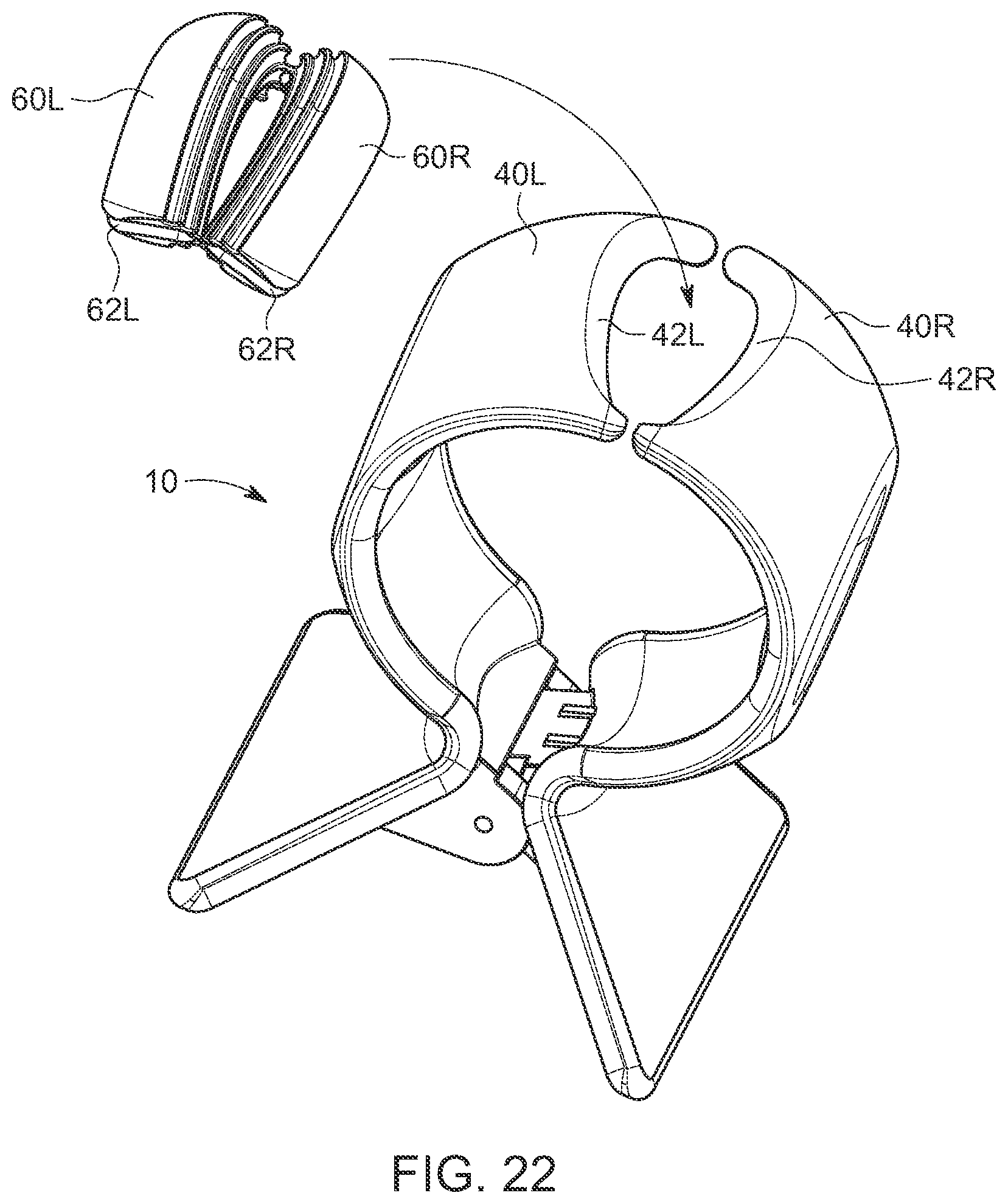 Patent US12102209 Figure 19 – Beauty sponge gripper and stand