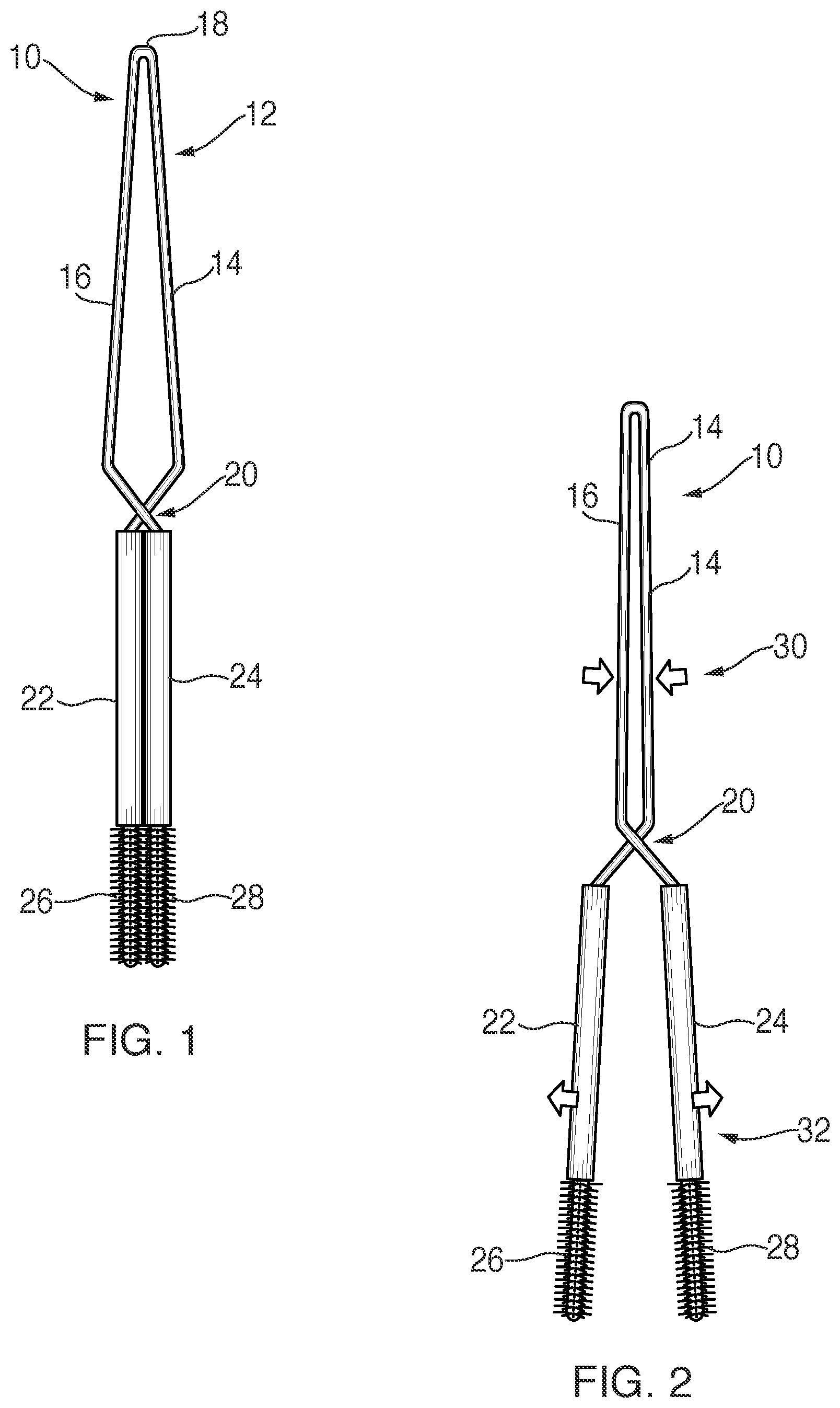 Patent US12102210 Figure 1 – Stabilized, precision, dual-brush eyelash application apparatus and method