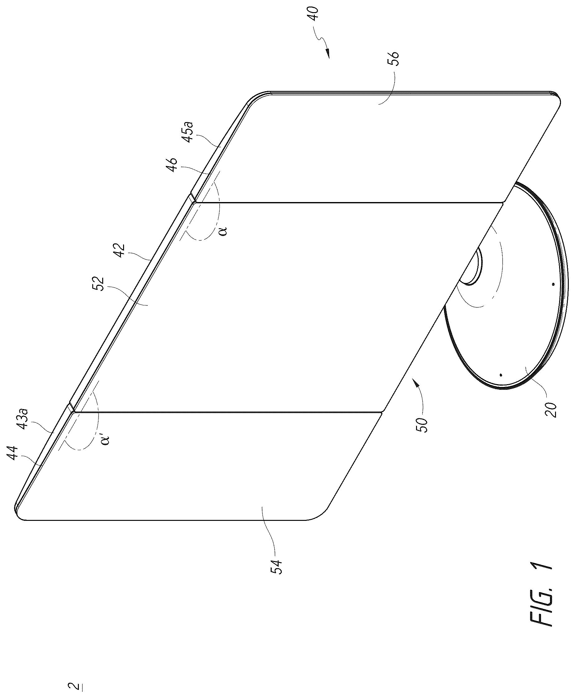 Patent US12102211 — Vanity mirror with second mirror assembly magnetically attached thereto — Figure 1