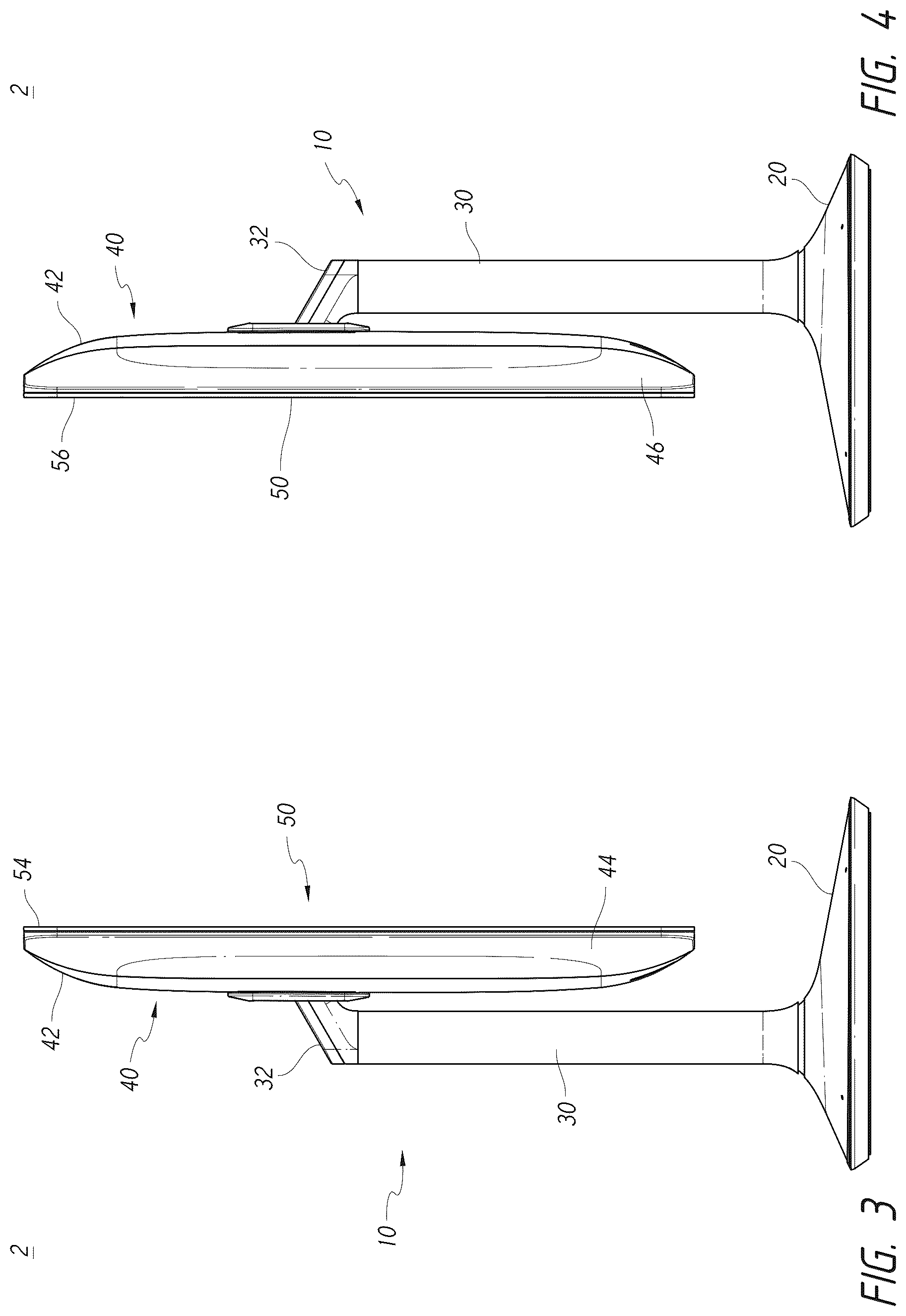 Patent US12102211 Figure 3 – Vanity mirror with second mirror assembly magnetically attached thereto