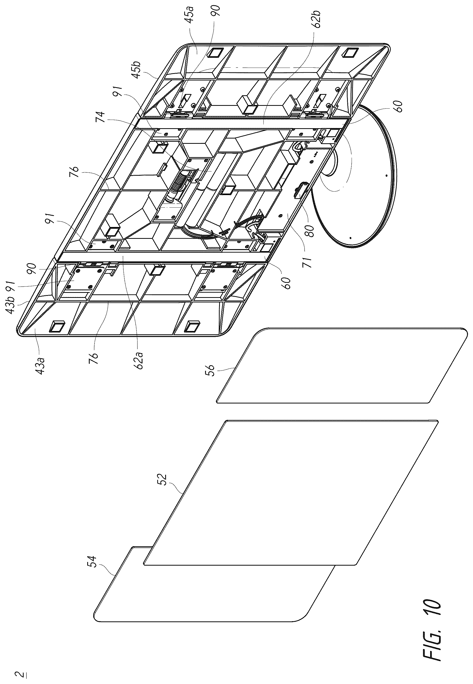 Patent US12102211 Figure 8 – Vanity mirror with second mirror assembly magnetically attached thereto