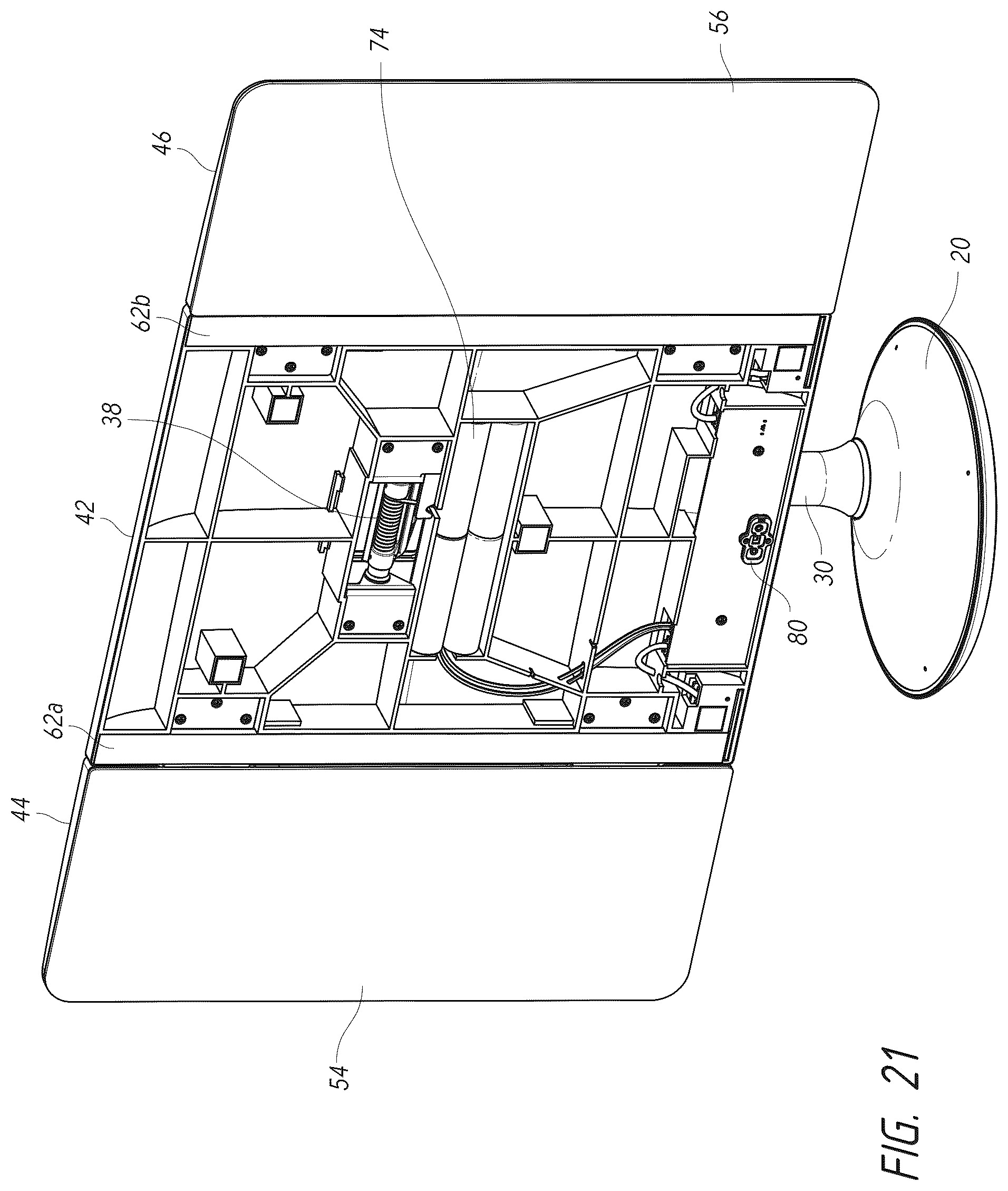 Patent US12102211 Figure 20 – Vanity mirror with second mirror assembly magnetically attached thereto