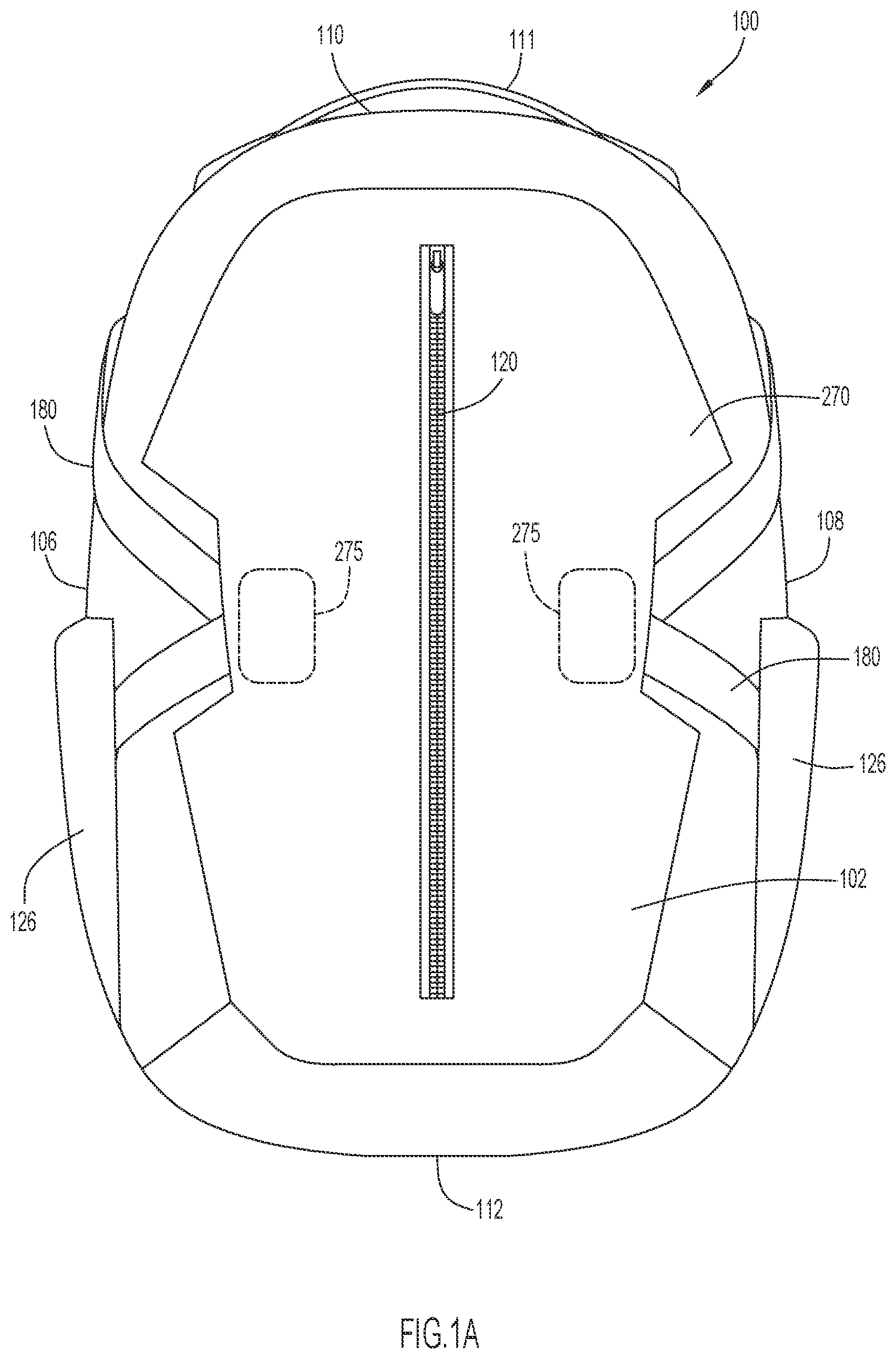 Patent US12102214 — Backpack with leveling structure — Figure 1
