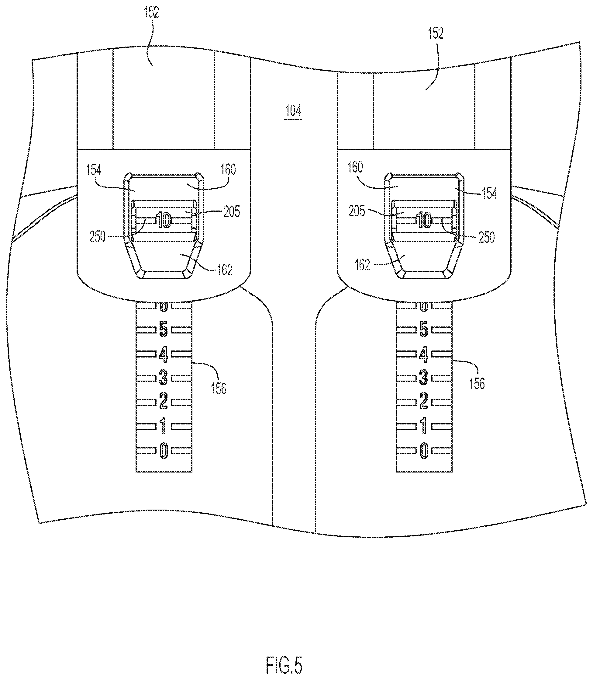 Patent US12102214 Figure 8 – Backpack with leveling structure