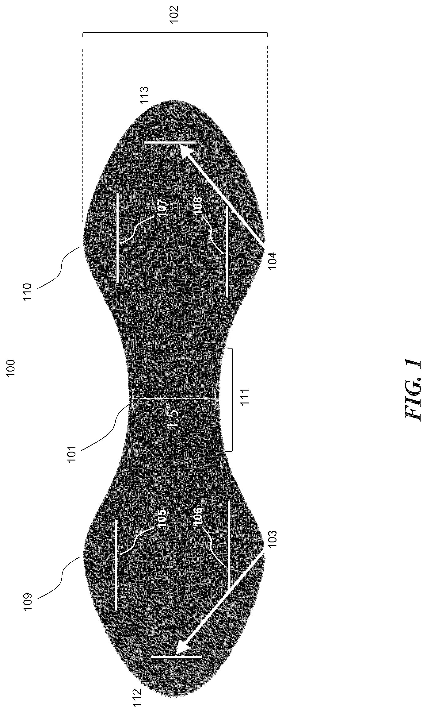 Patent US12102215 Figure 1 – High mobility contoured pad