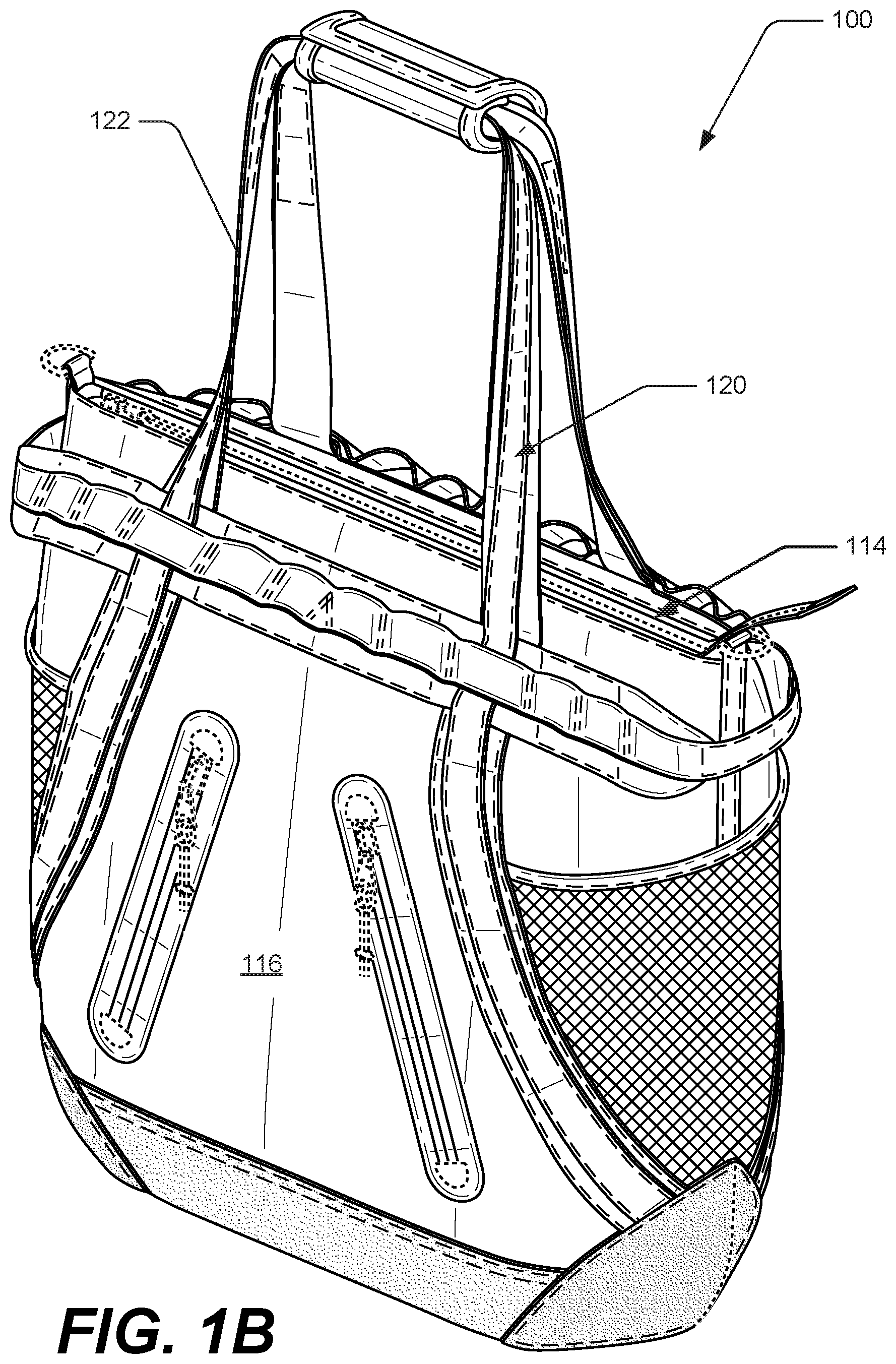 Patent US12102217 Figure 2 – Convertible tote