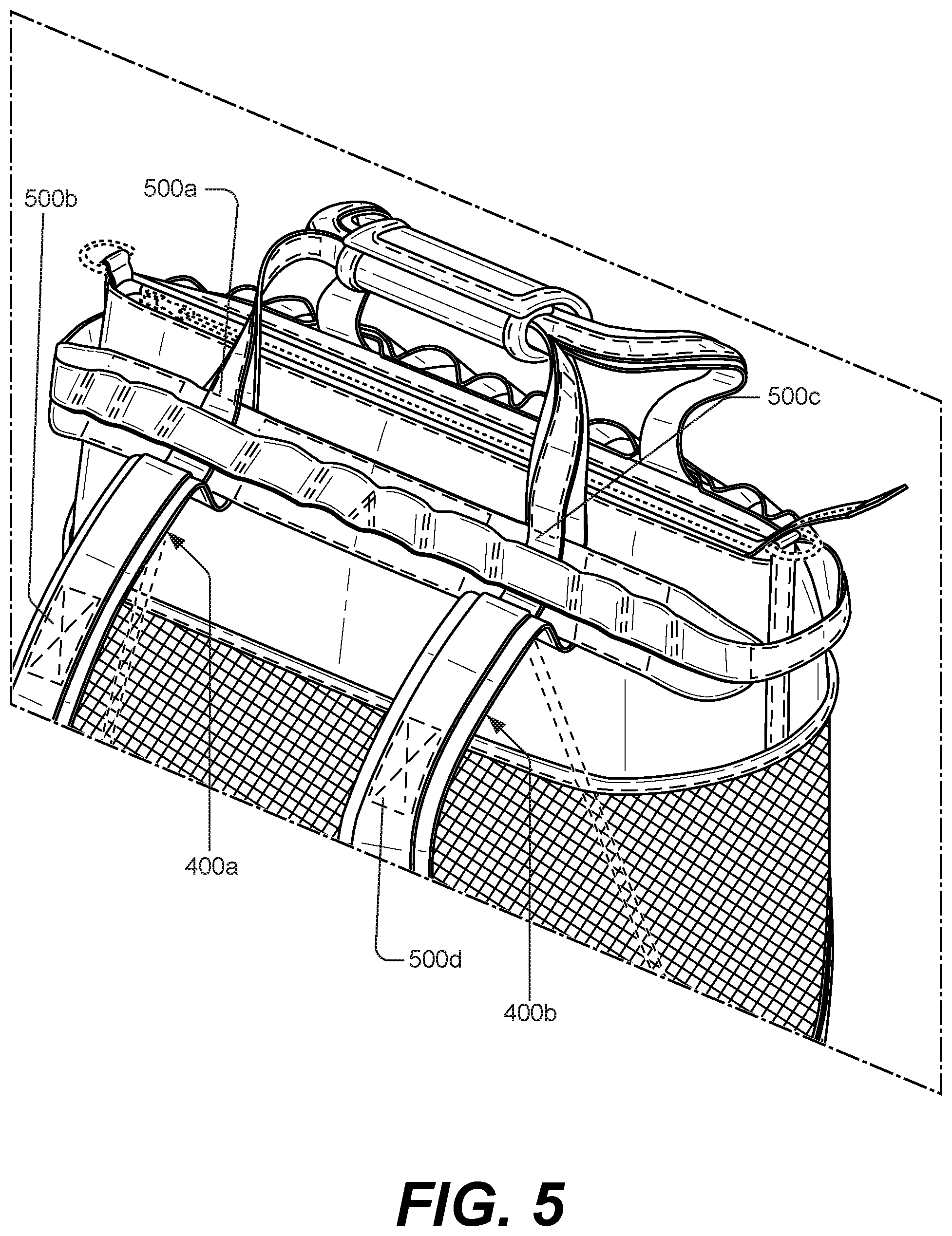 Patent US12102217 Figure 6 – Convertible tote