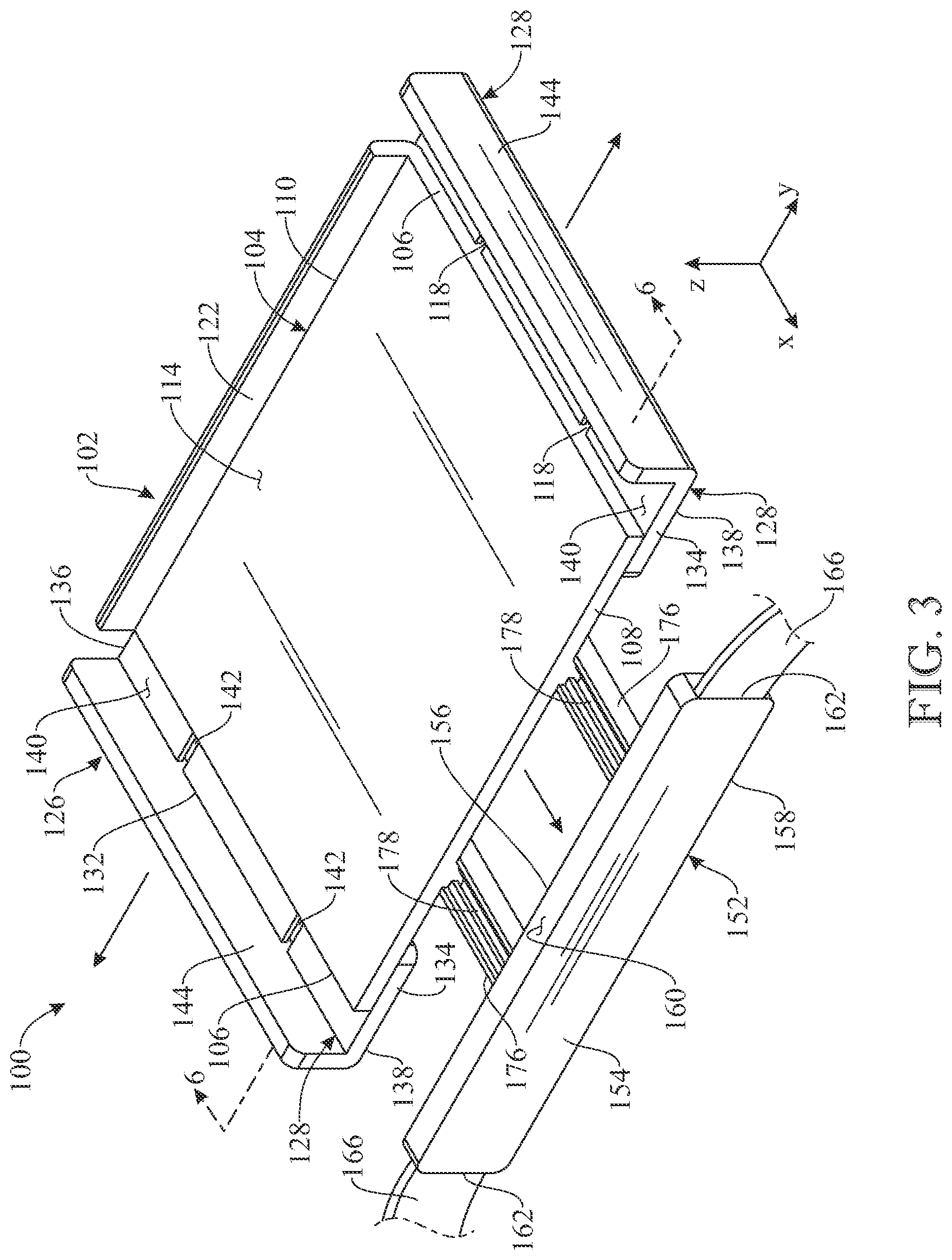 Patent US12102218 Figure 3 – Wearable support assembly for carrying an electronic device or other item in a functional position