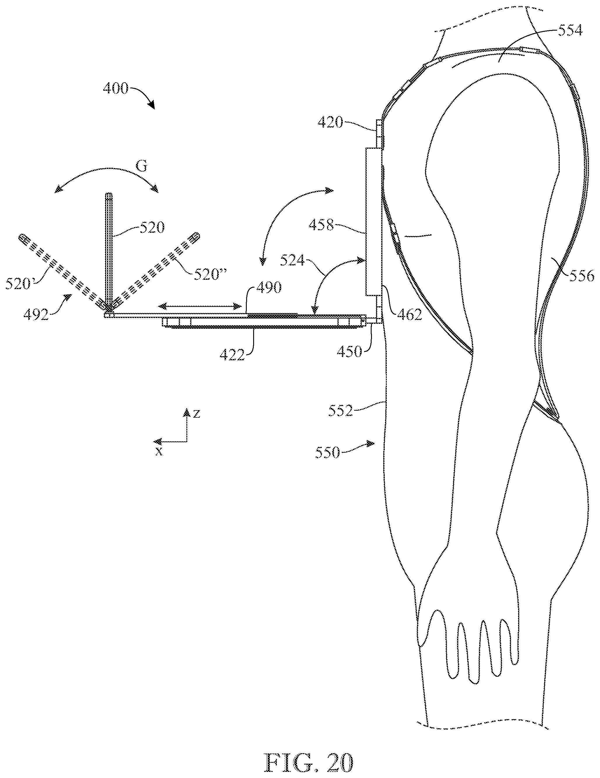 Patent US12102218 Figure 20 – Wearable support assembly for carrying an electronic device or other item in a functional position