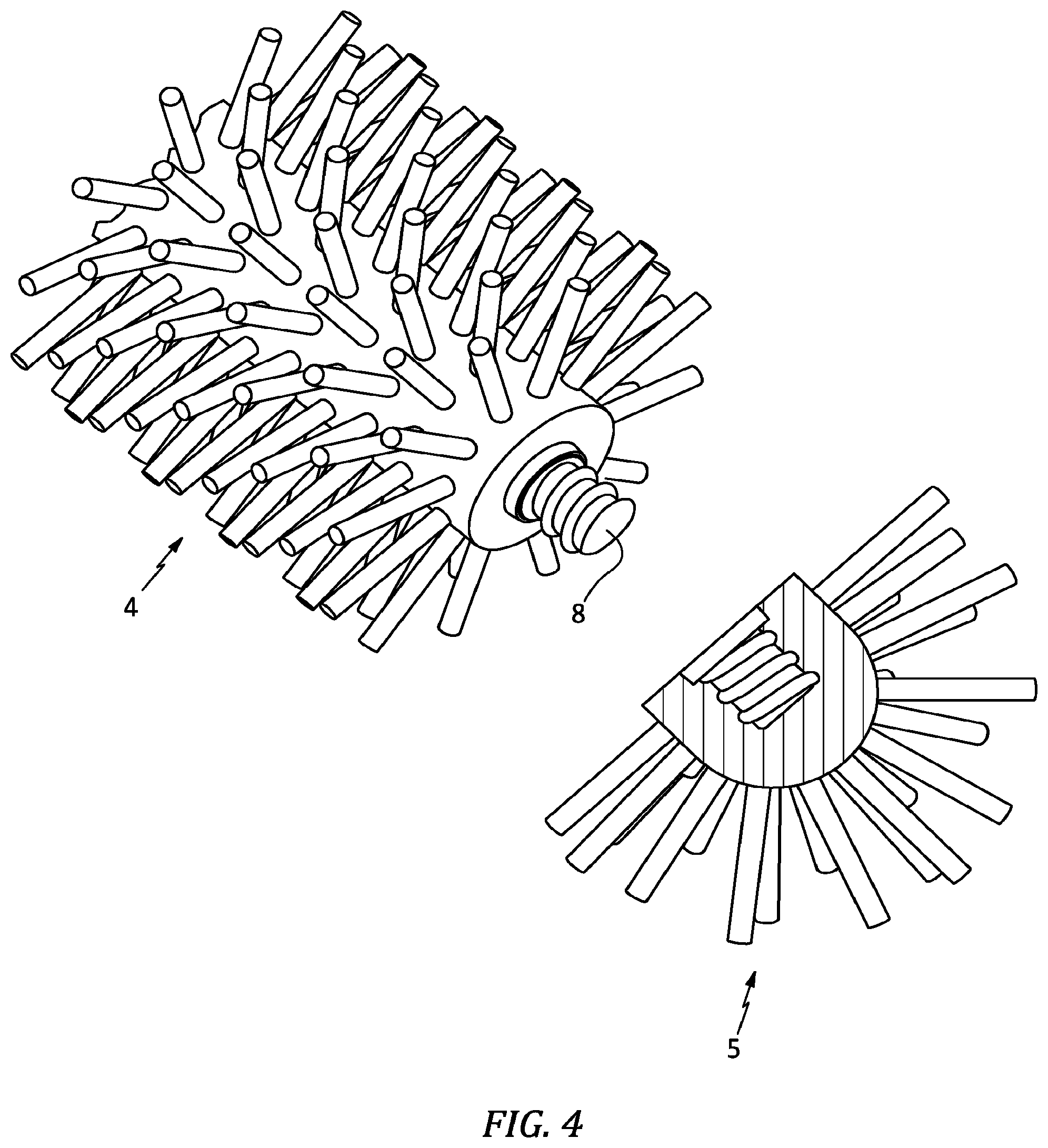 Patent US12102219 Figure 3 – Brush and handle