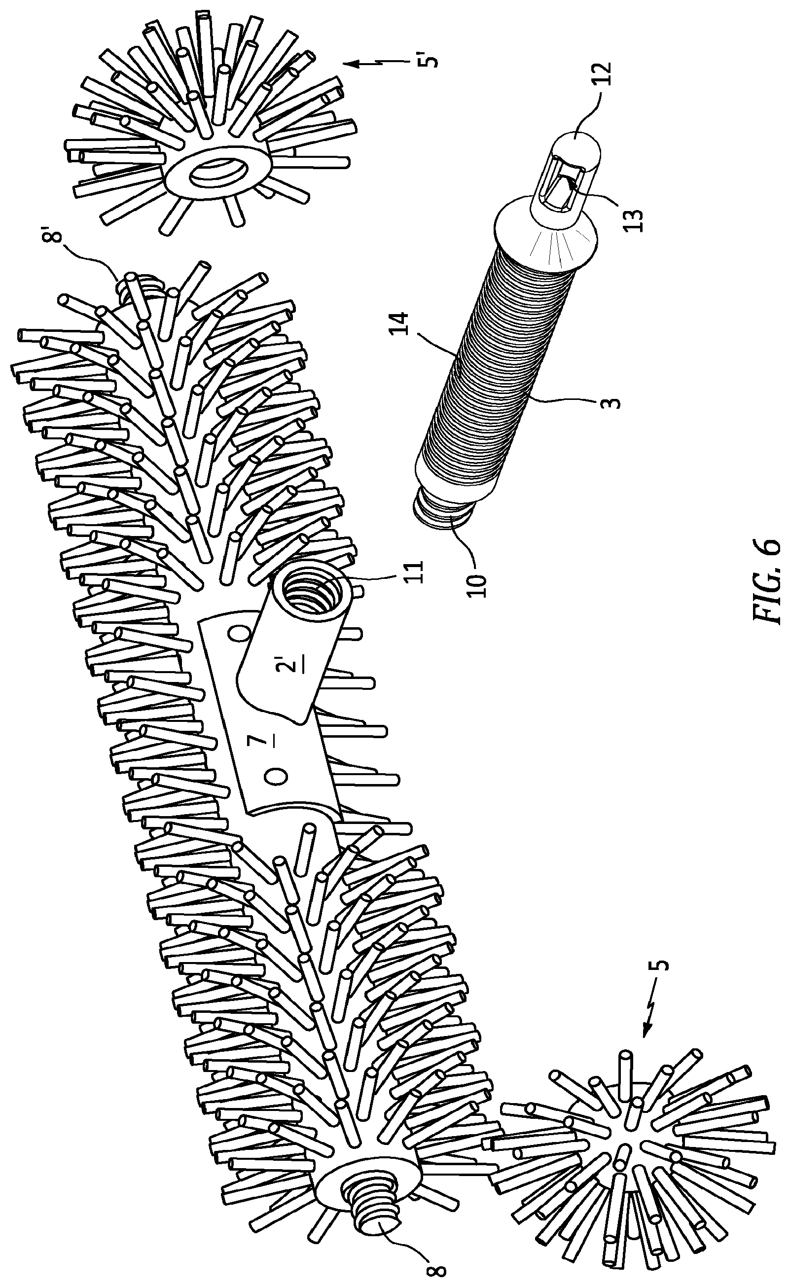 Patent US12102219 Figure 5 – Brush and handle
