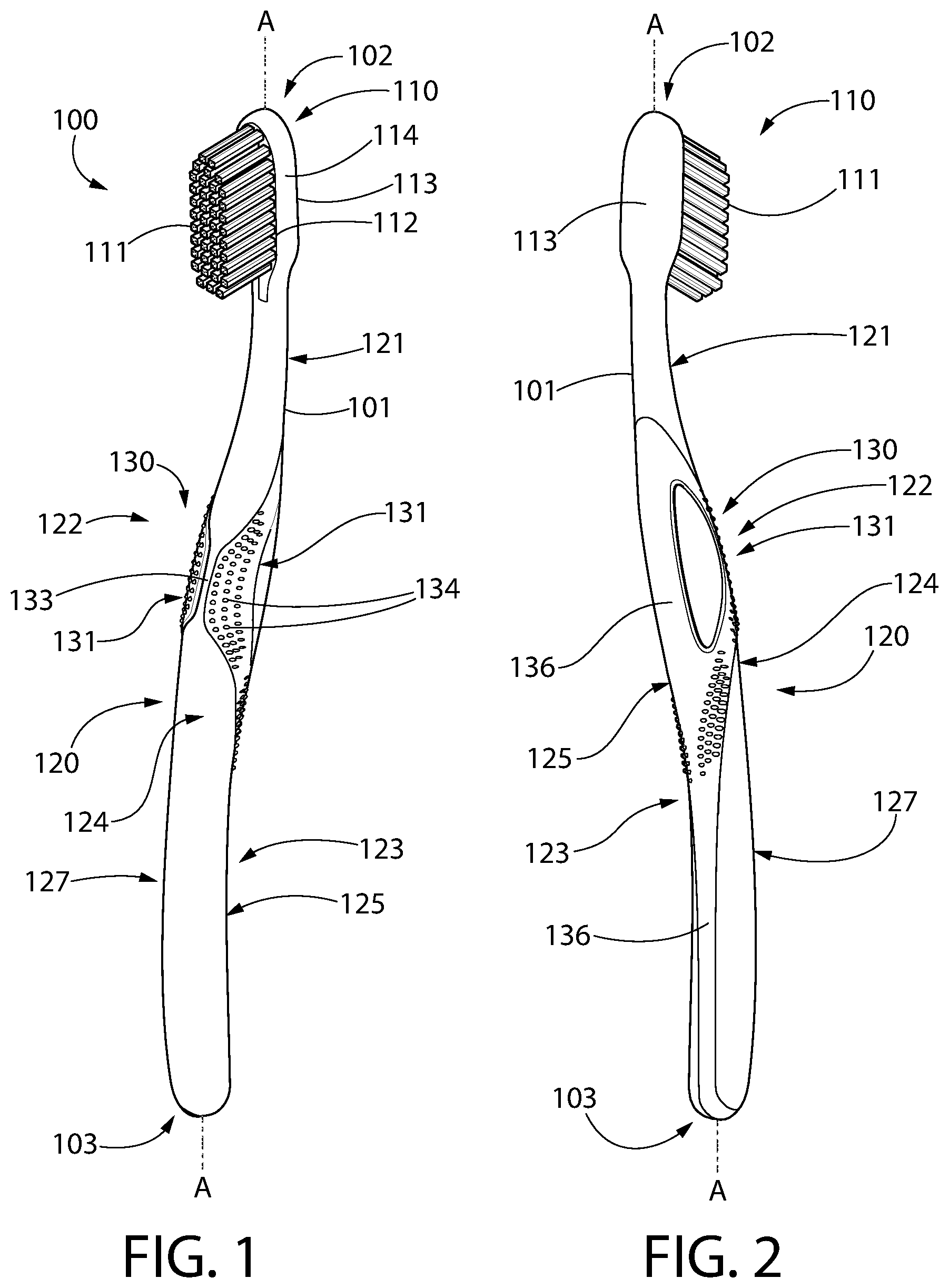 Patent US12102220 Figure 1 – Oral care implement