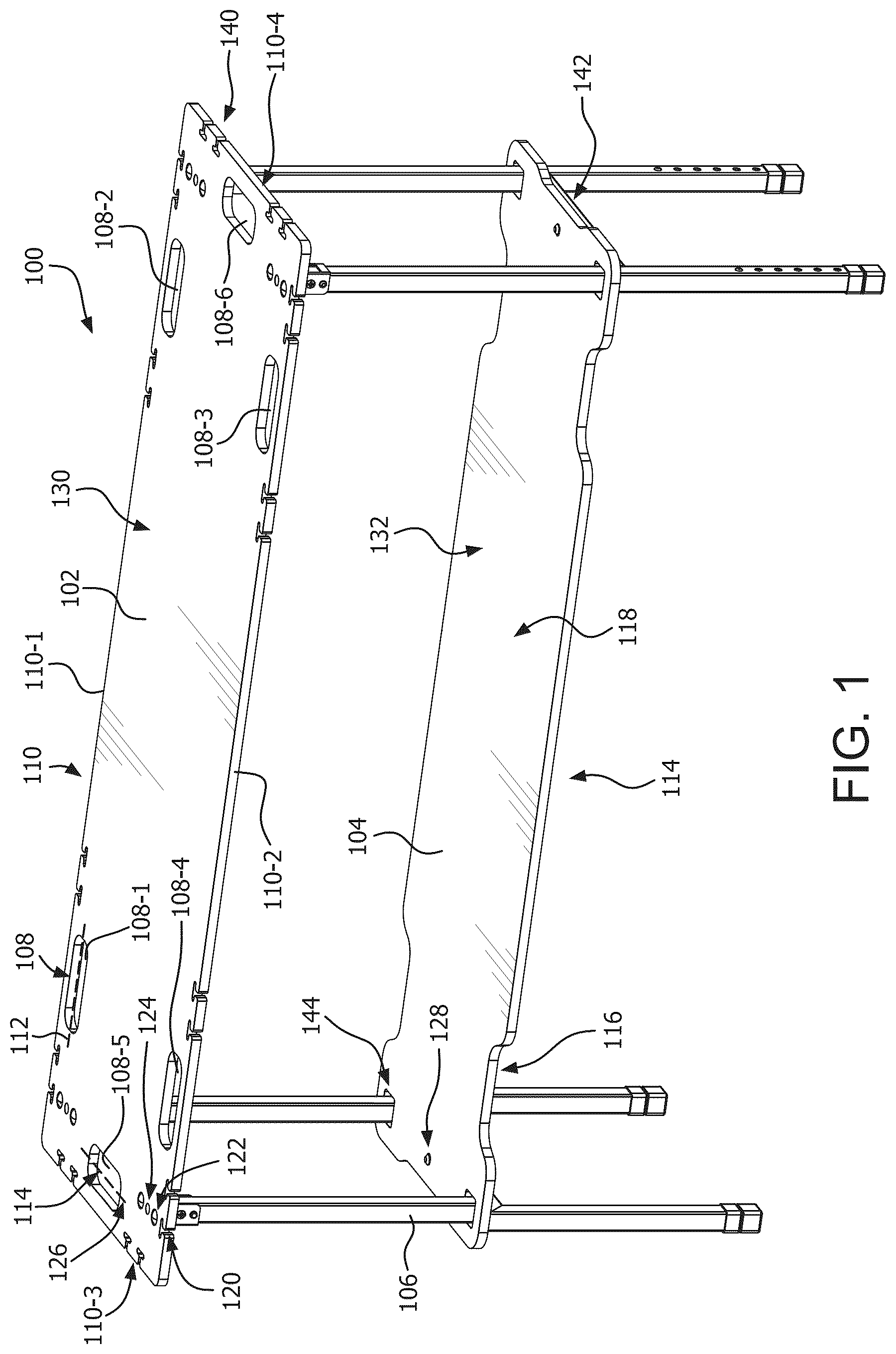 Patent US12102222 — Work table — Figure 1