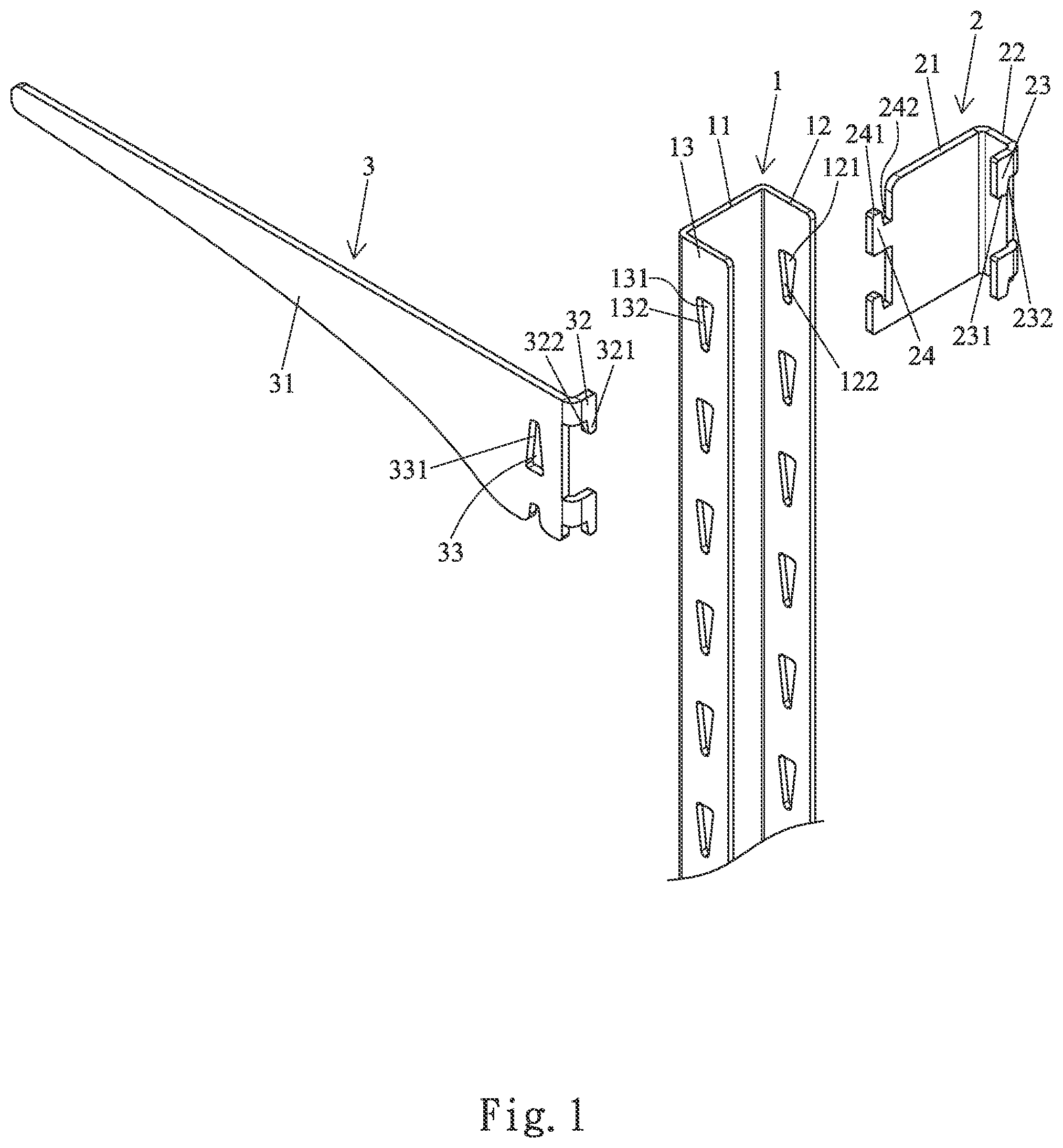 Patent US12102224 — Wall hanger — Figure 1