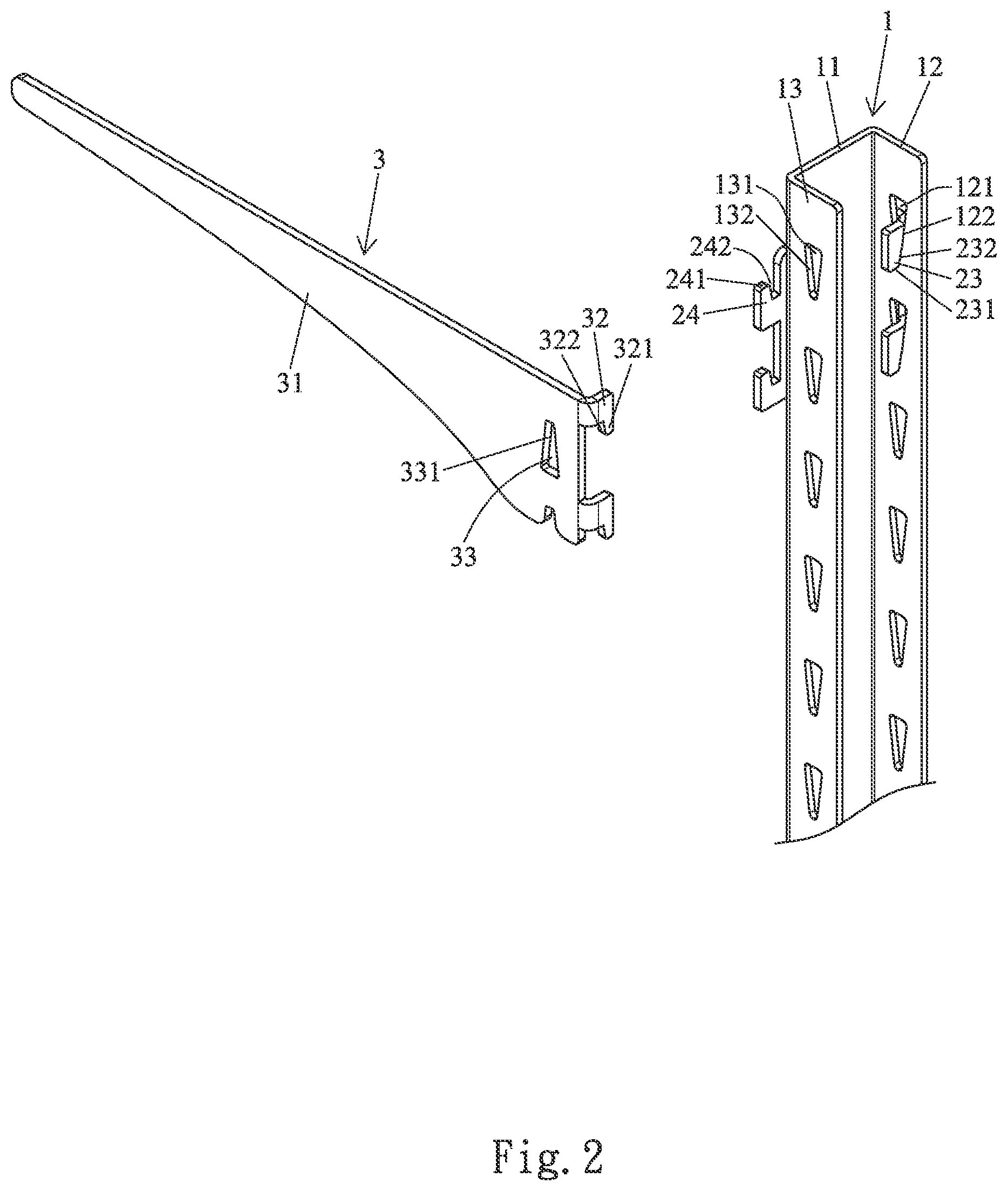 Patent US12102224 Figure 2 – Wall hanger