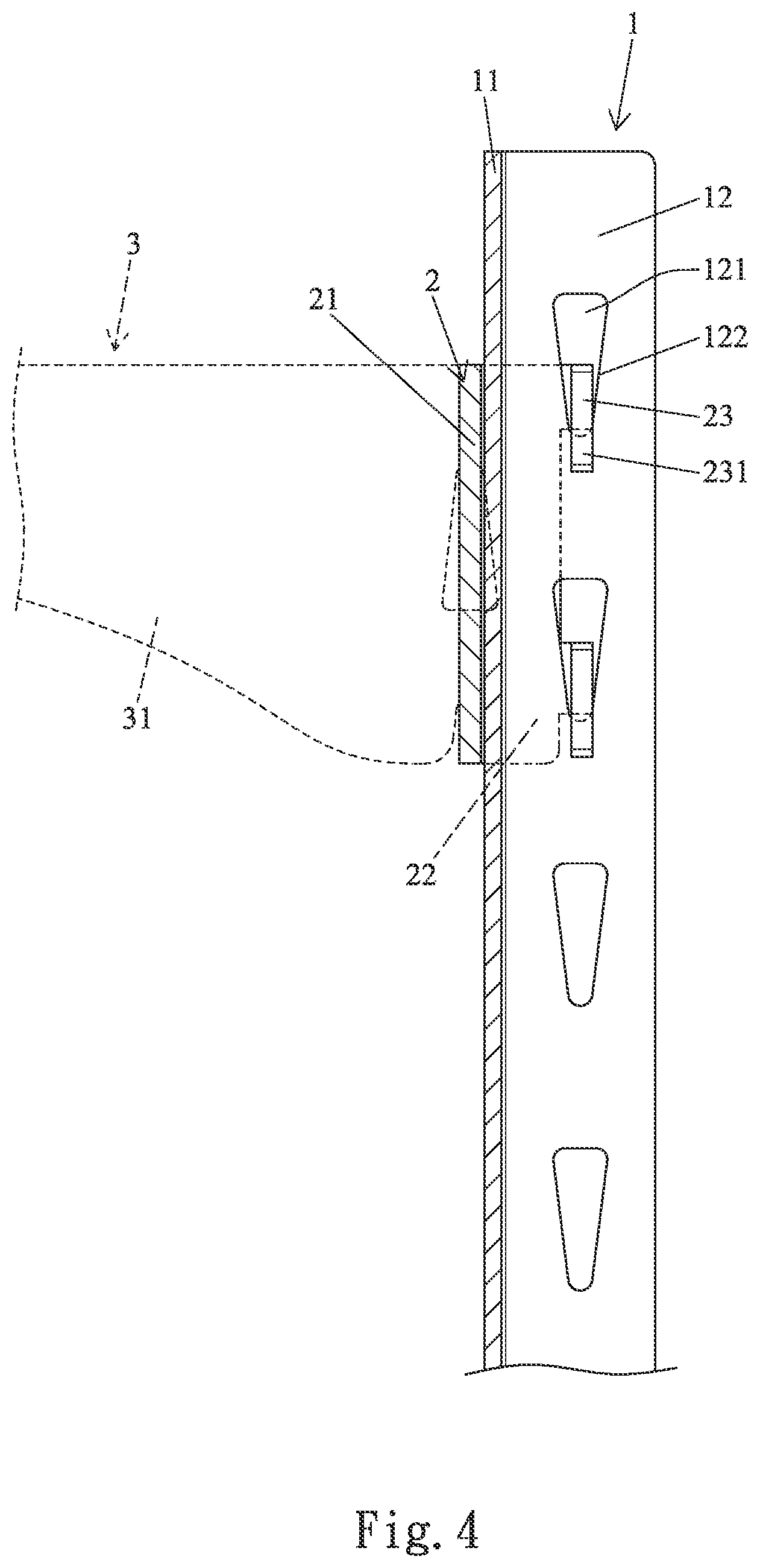 Patent US12102224 Figure 4 – Wall hanger