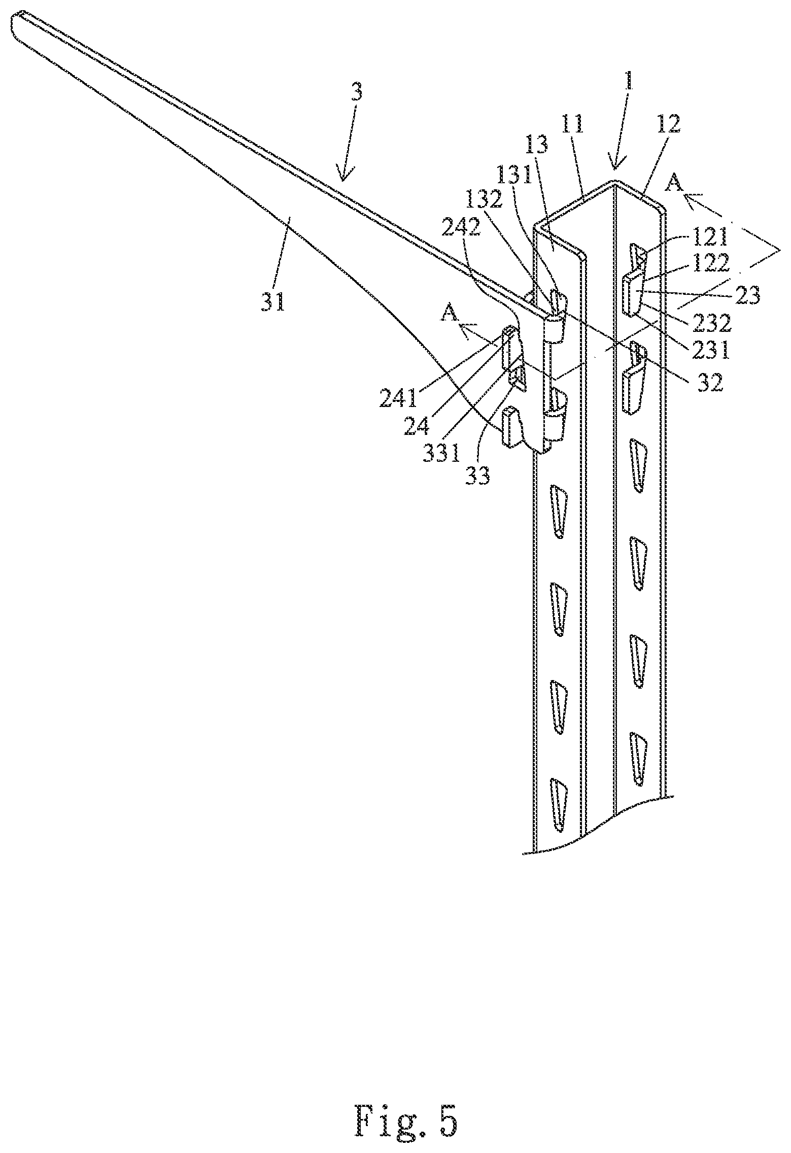 Patent US12102224 Figure 5 – Wall hanger