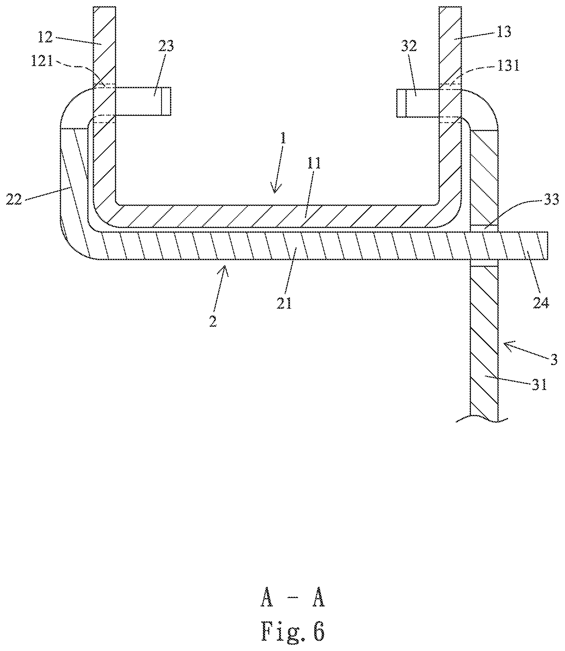Patent US12102224 Figure 6 – Wall hanger