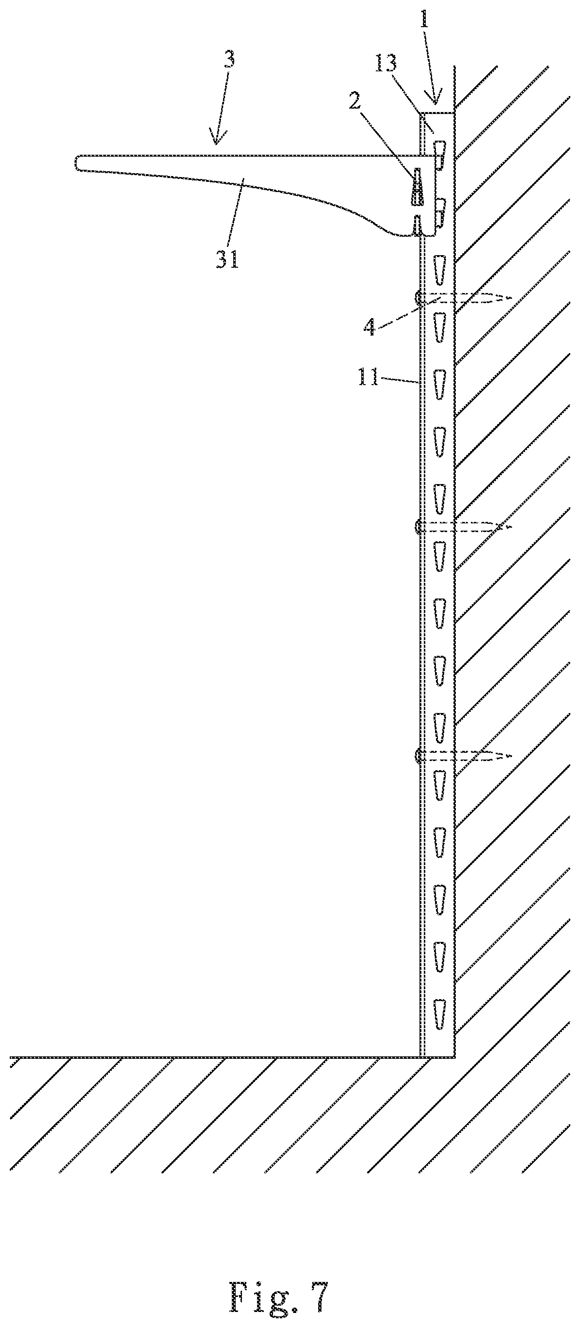 Patent US12102224 Figure 7 – Wall hanger