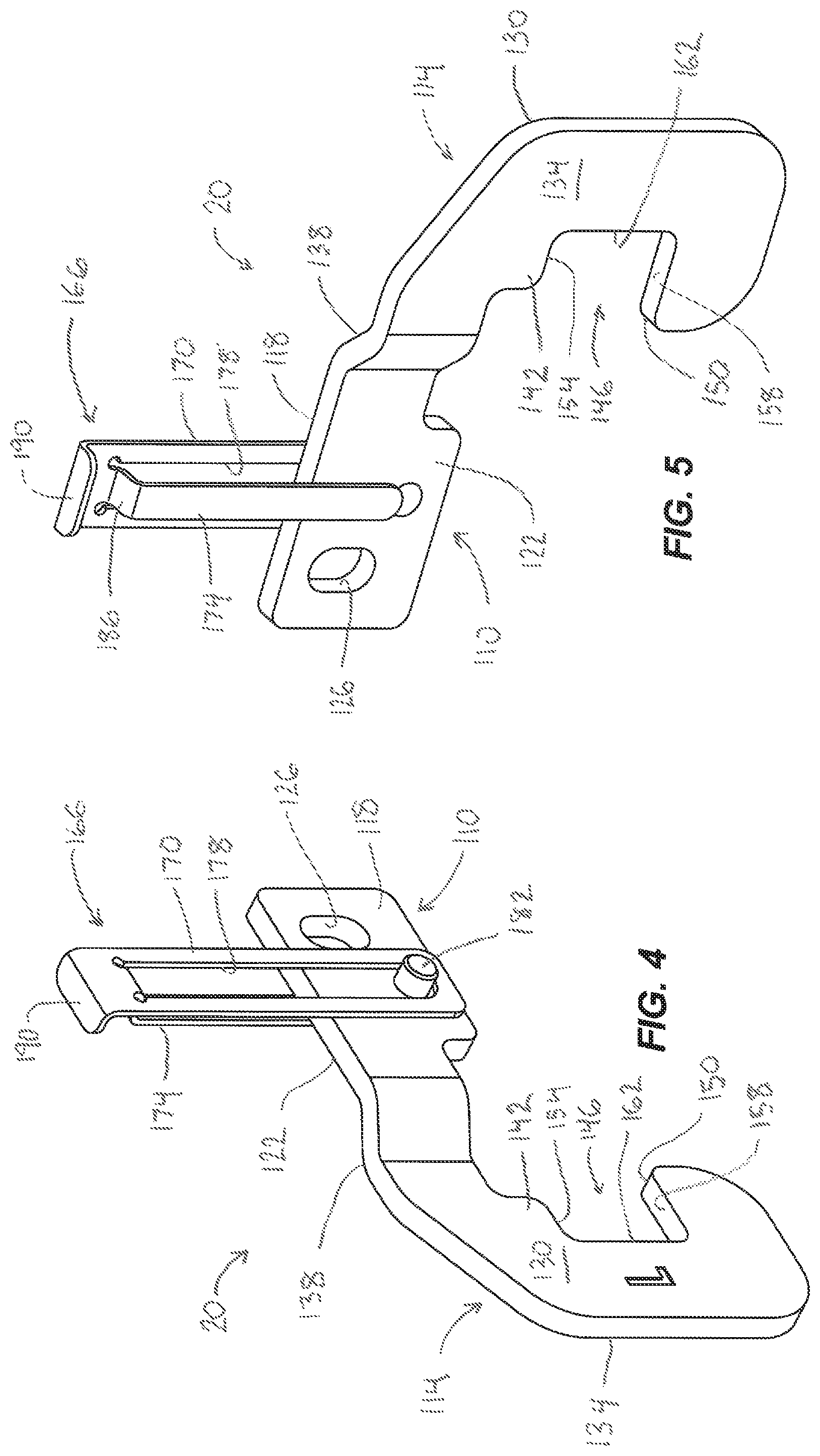 Patent US12102225 Figure 4 – Shelving support bracket assembly