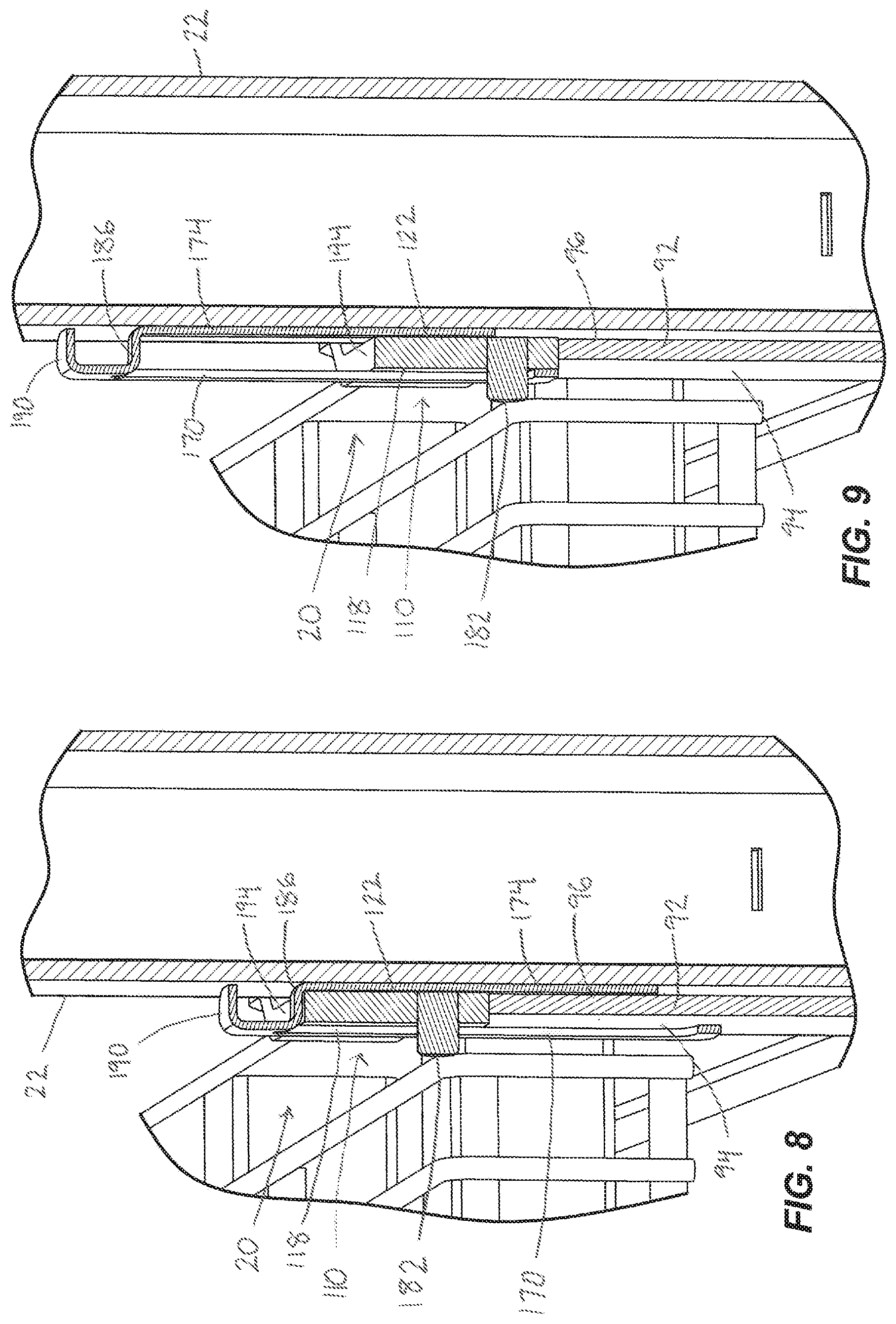 Patent US12102225 Figure 6 – Shelving support bracket assembly