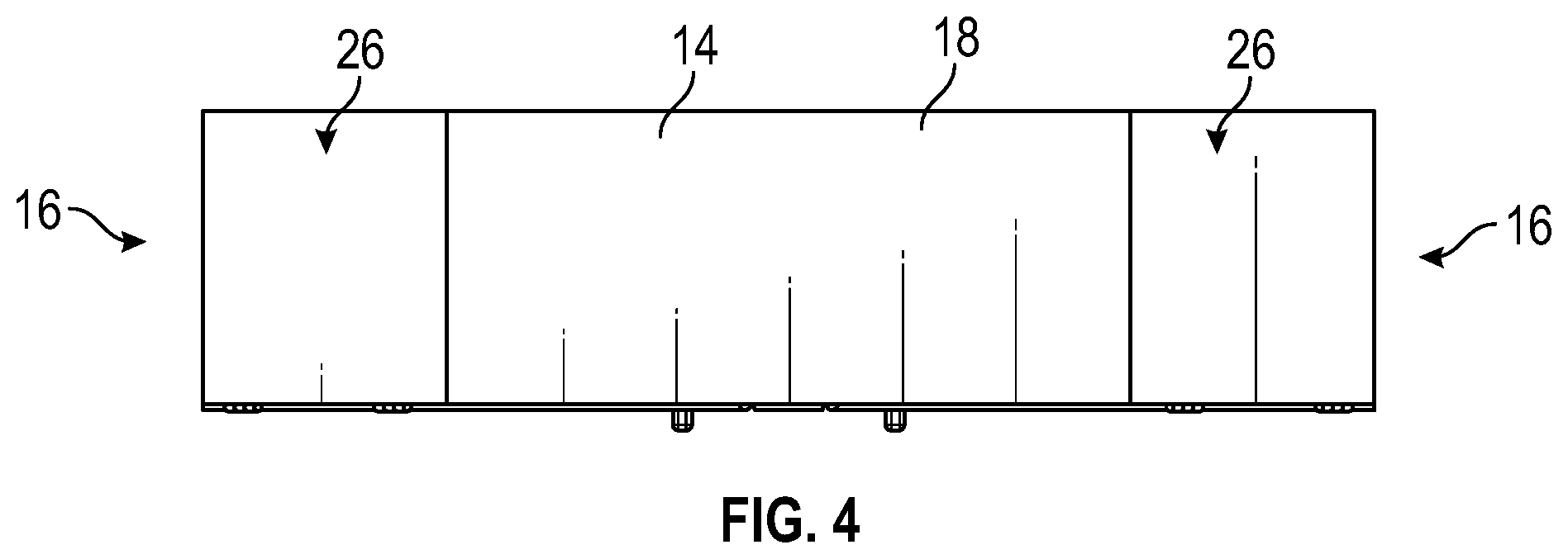 Patent US12102227 Figure 4 – Coffin shaped cabinet assembly
