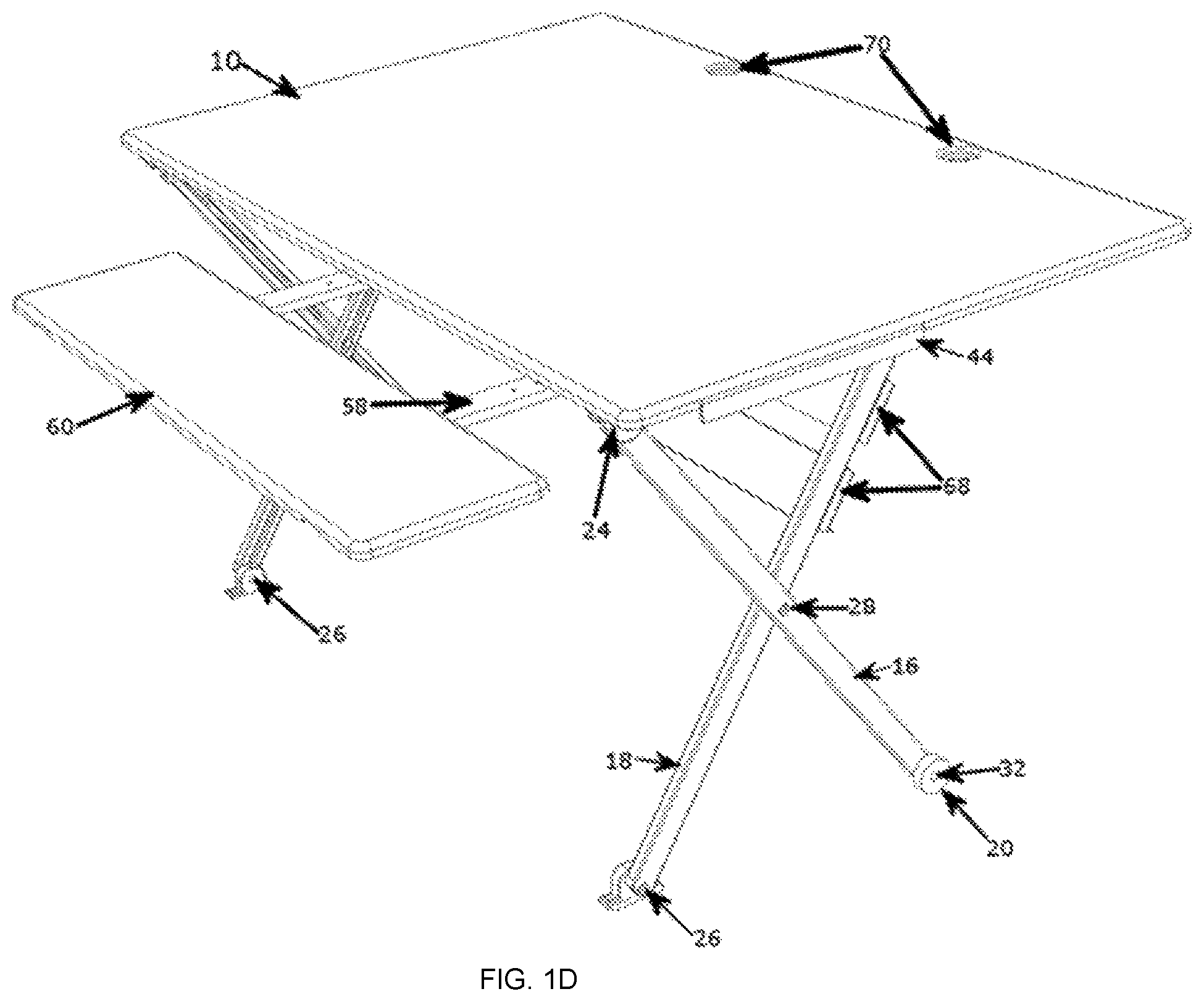 Patent US12102229 Figure 4 – Desktop workspace that adjusts vertically