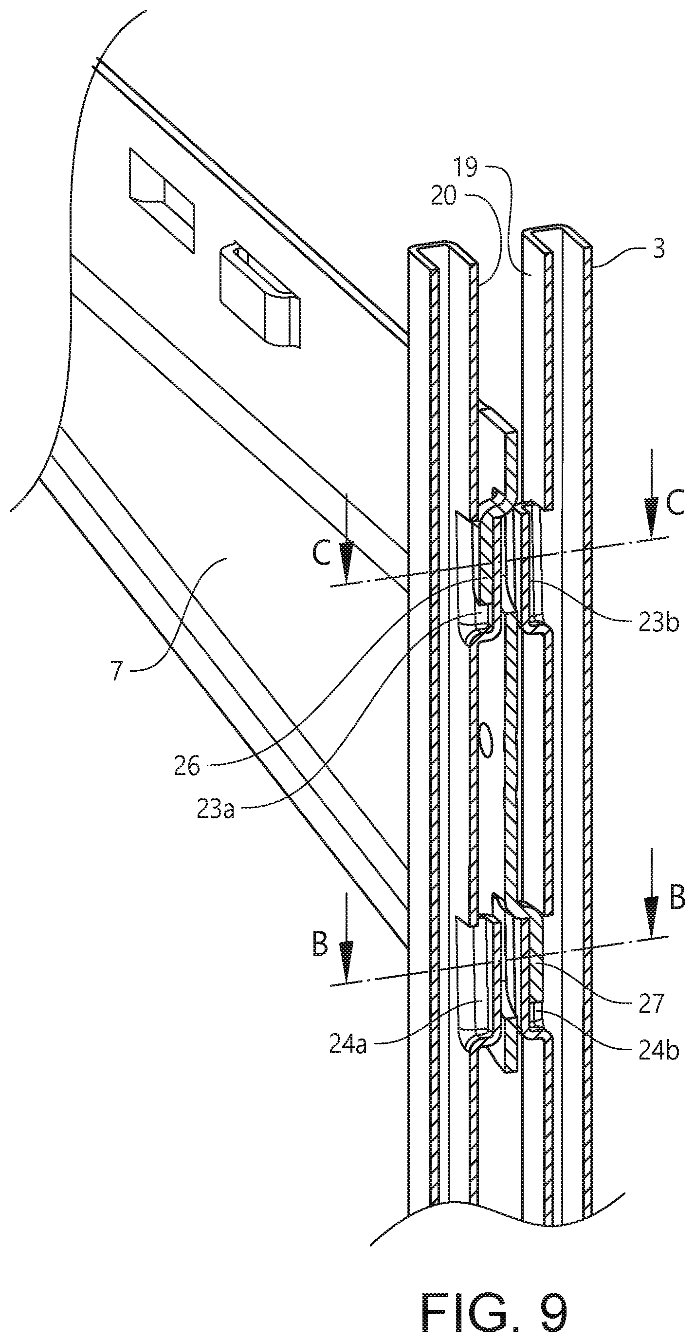 Patent US12102230 Figure 5 – Elongated support member and a goods storage system