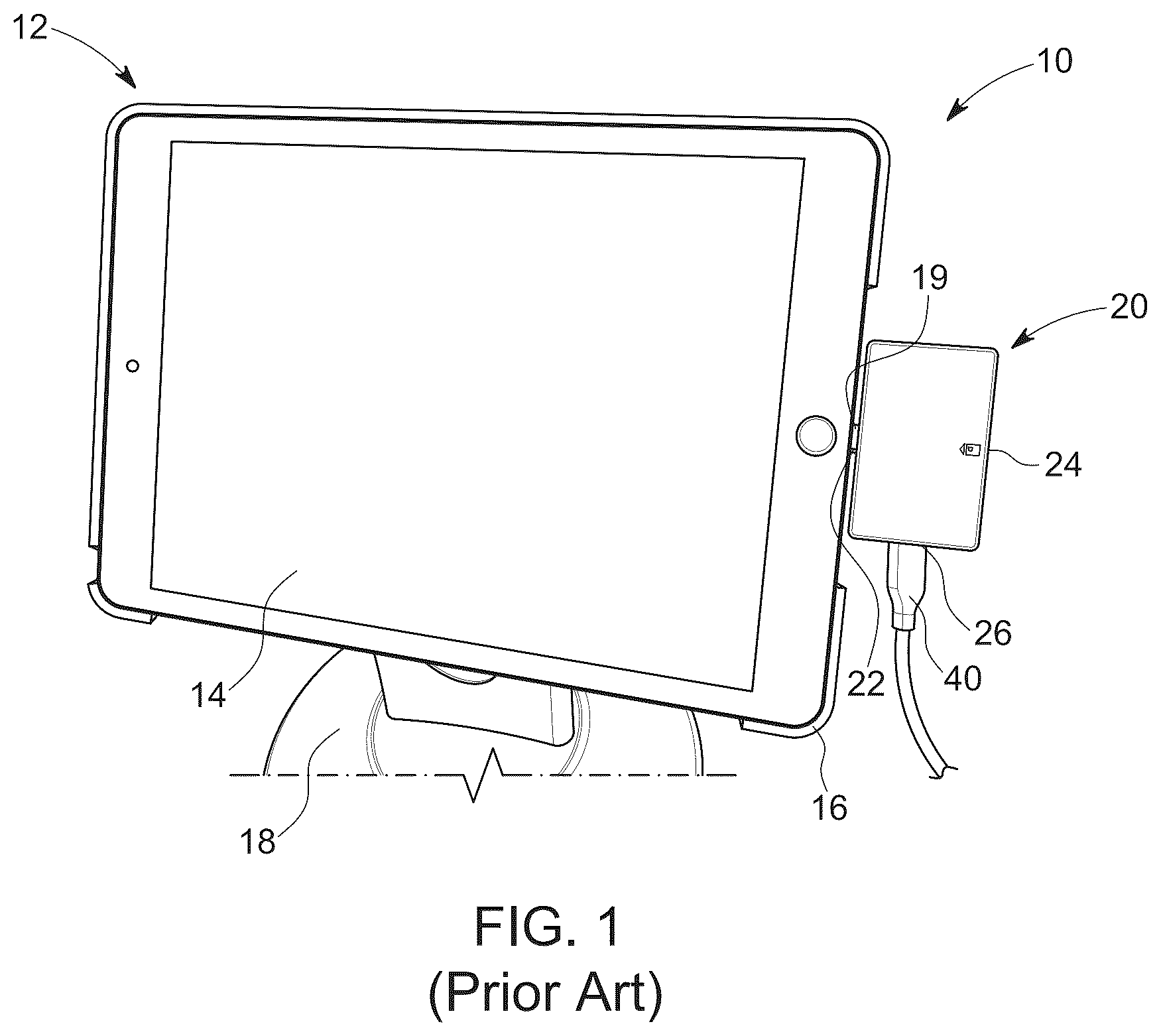 Patent US12102231 Figure 1 – Stabilizer bracket for electronic device