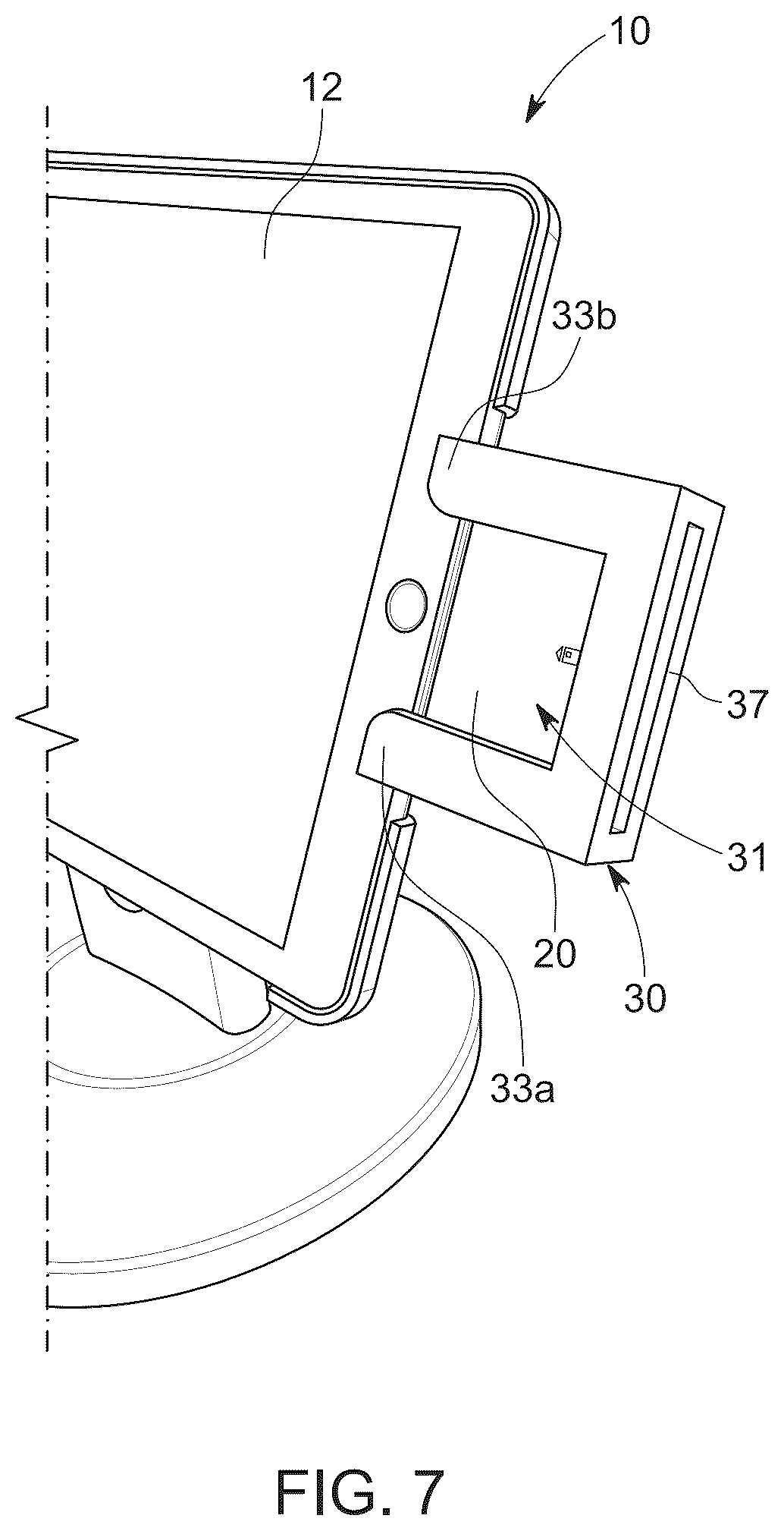 Patent US12102231 Figure 7 – Stabilizer bracket for electronic device