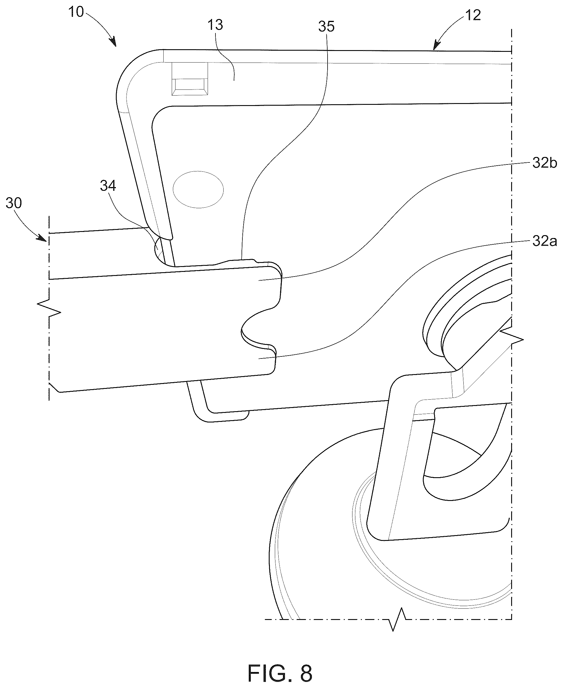 Patent US12102231 Figure 8 – Stabilizer bracket for electronic device