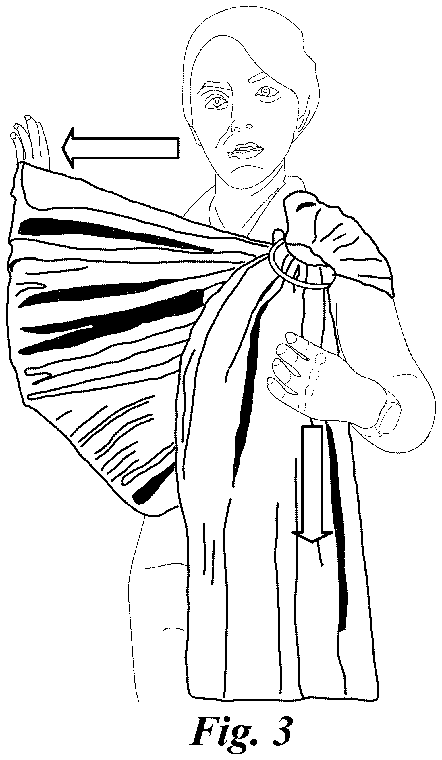 Patent US12102239 Figure 3 – Baby sling