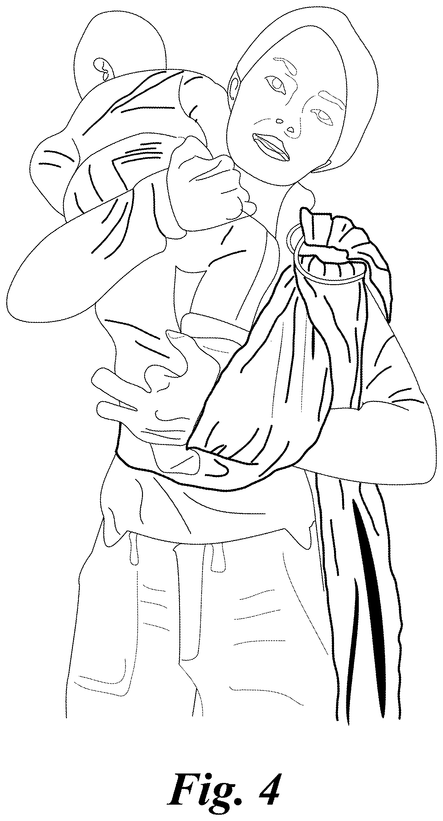 Patent US12102239 Figure 4 – Baby sling
