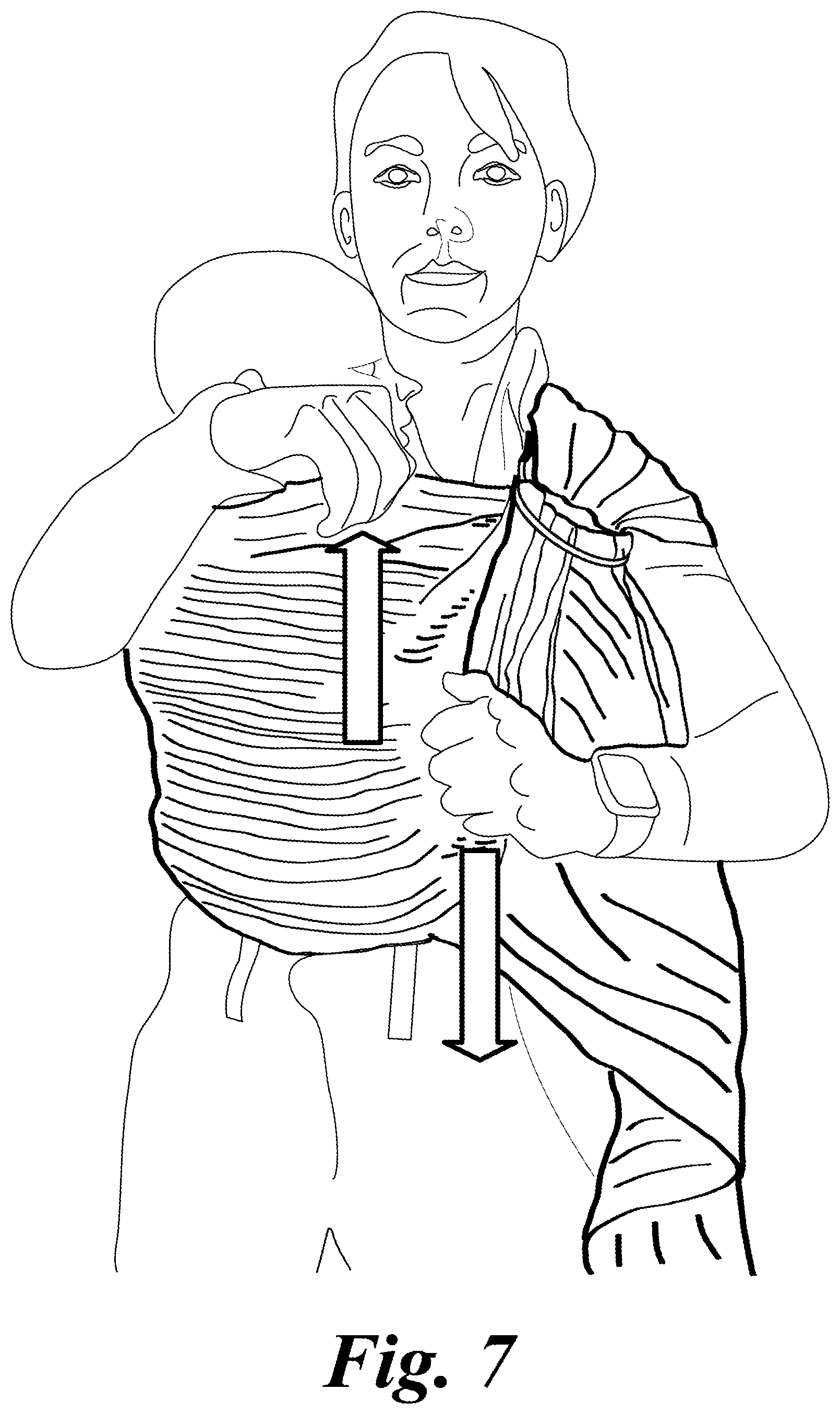 Patent US12102239 Figure 7 – Baby sling