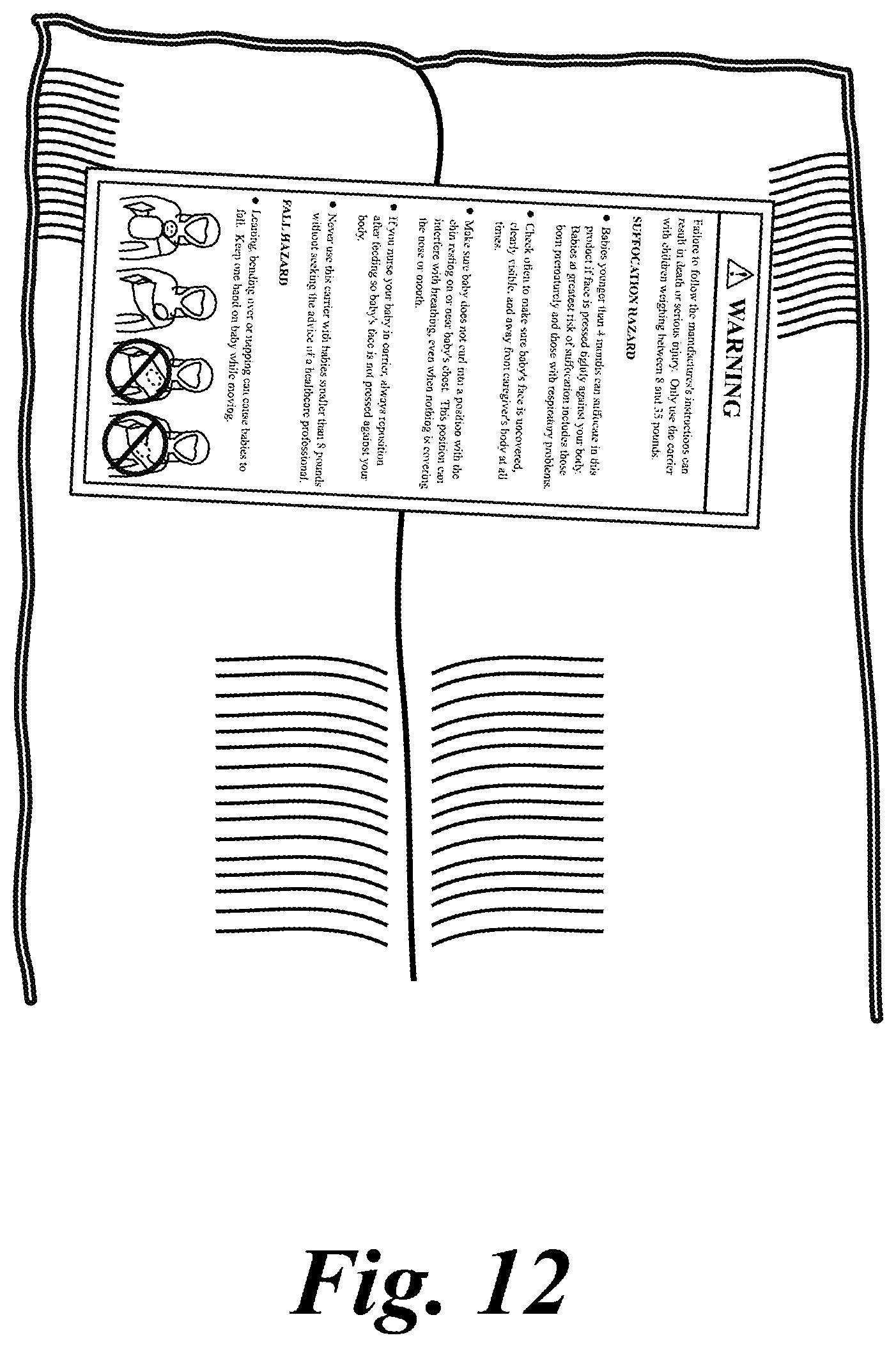 Patent US12102239 Figure 12 – Baby sling